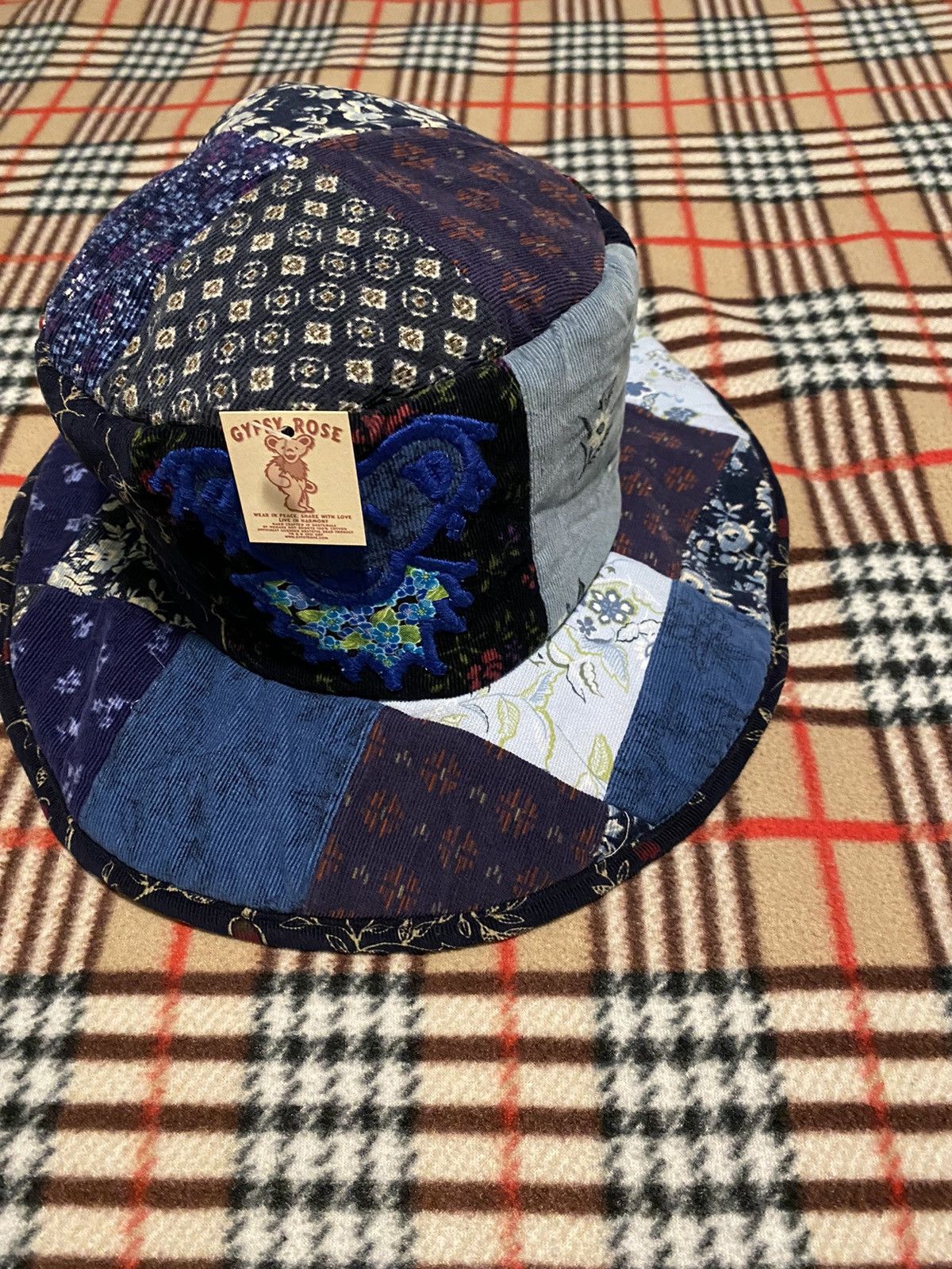 Vintage navy grateful dead bucket hat exclusive - Accessories