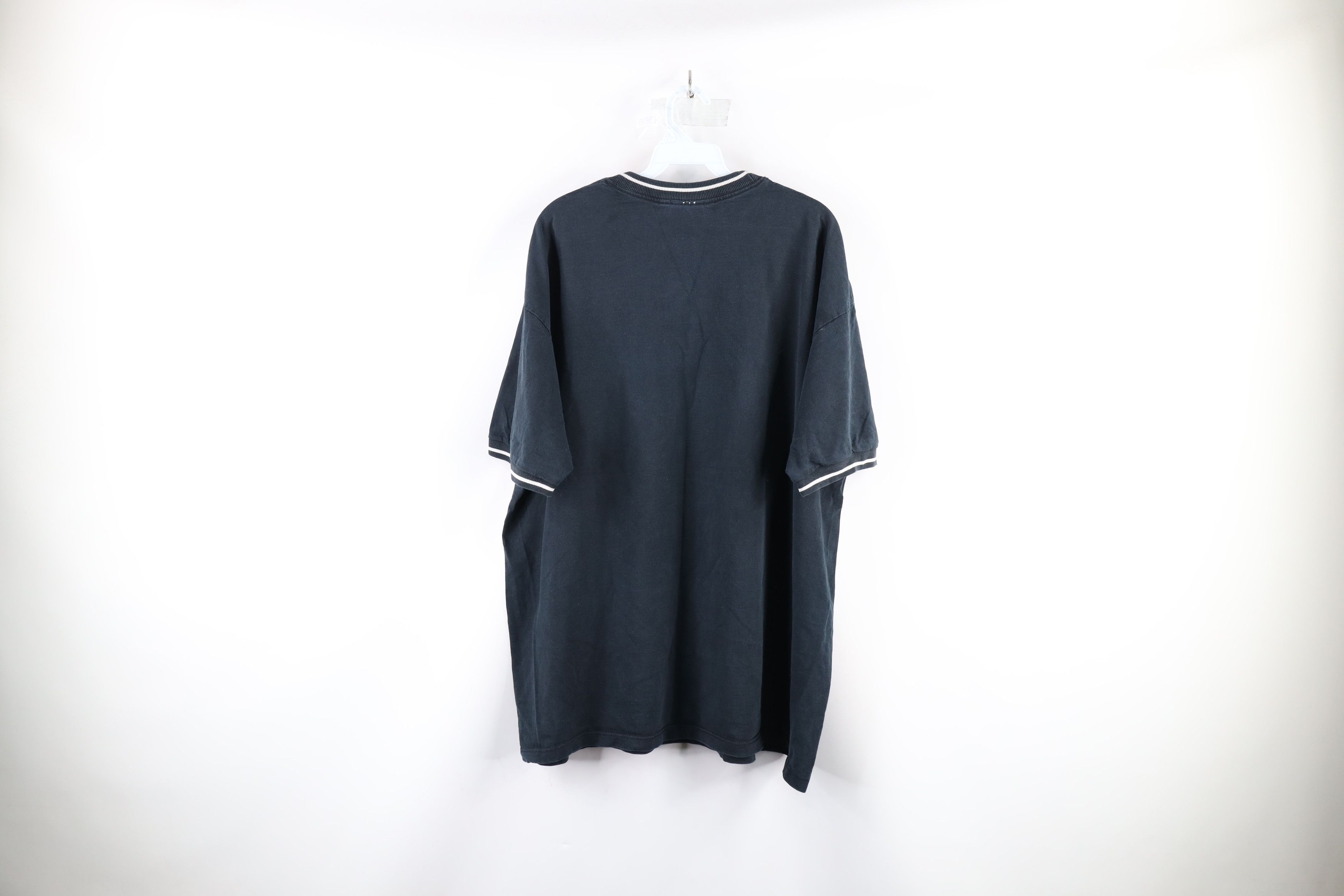 Nike × Vintage Vintage 90s Nike Scott Mini Swoosh Ringer T-Shirt Black USA Size US XXL / EU 58 / 5 - 9 Thumbnail