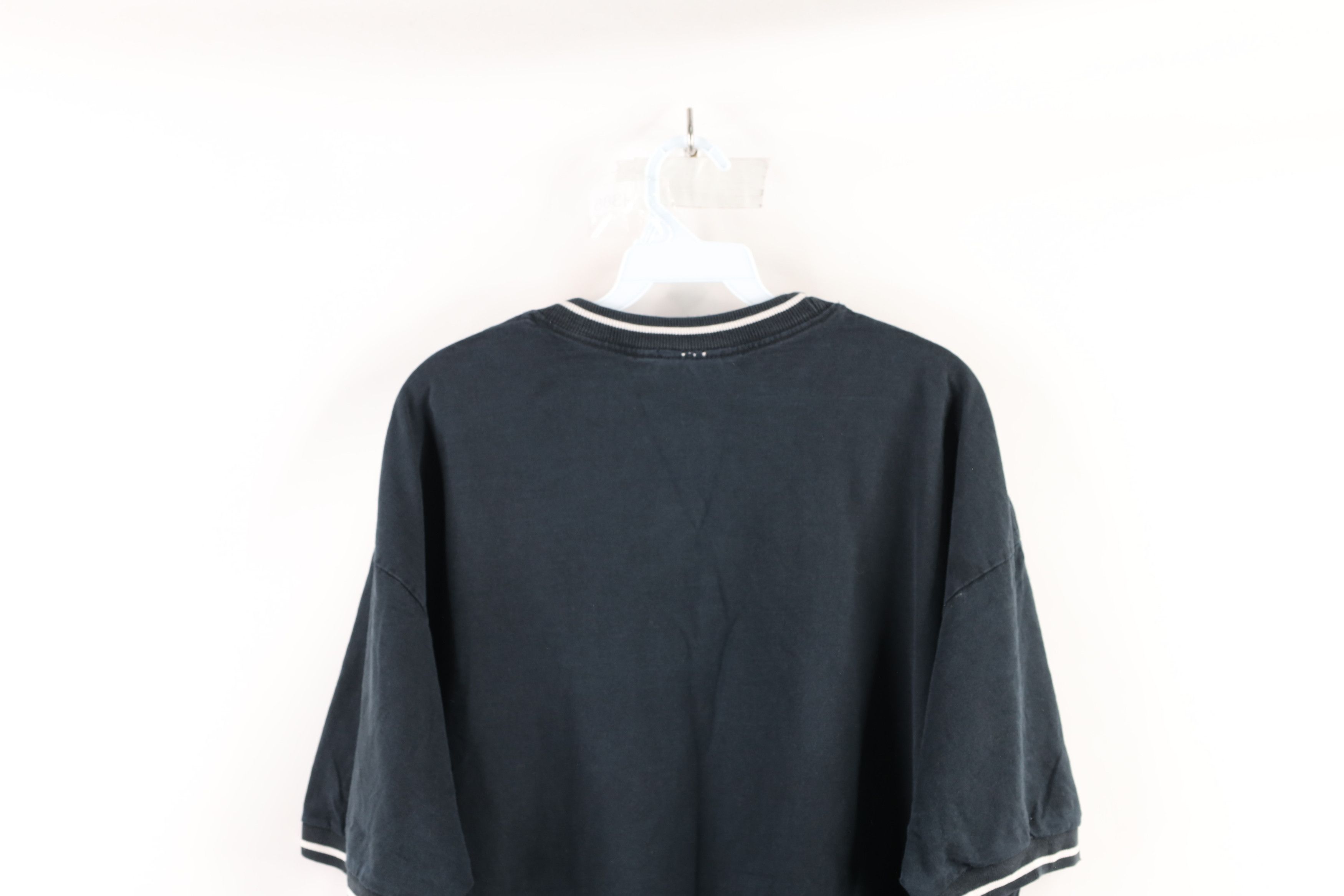 Nike × Vintage Vintage 90s Nike Scott Mini Swoosh Ringer T-Shirt Black USA Size US XXL / EU 58 / 5 - 10 Thumbnail