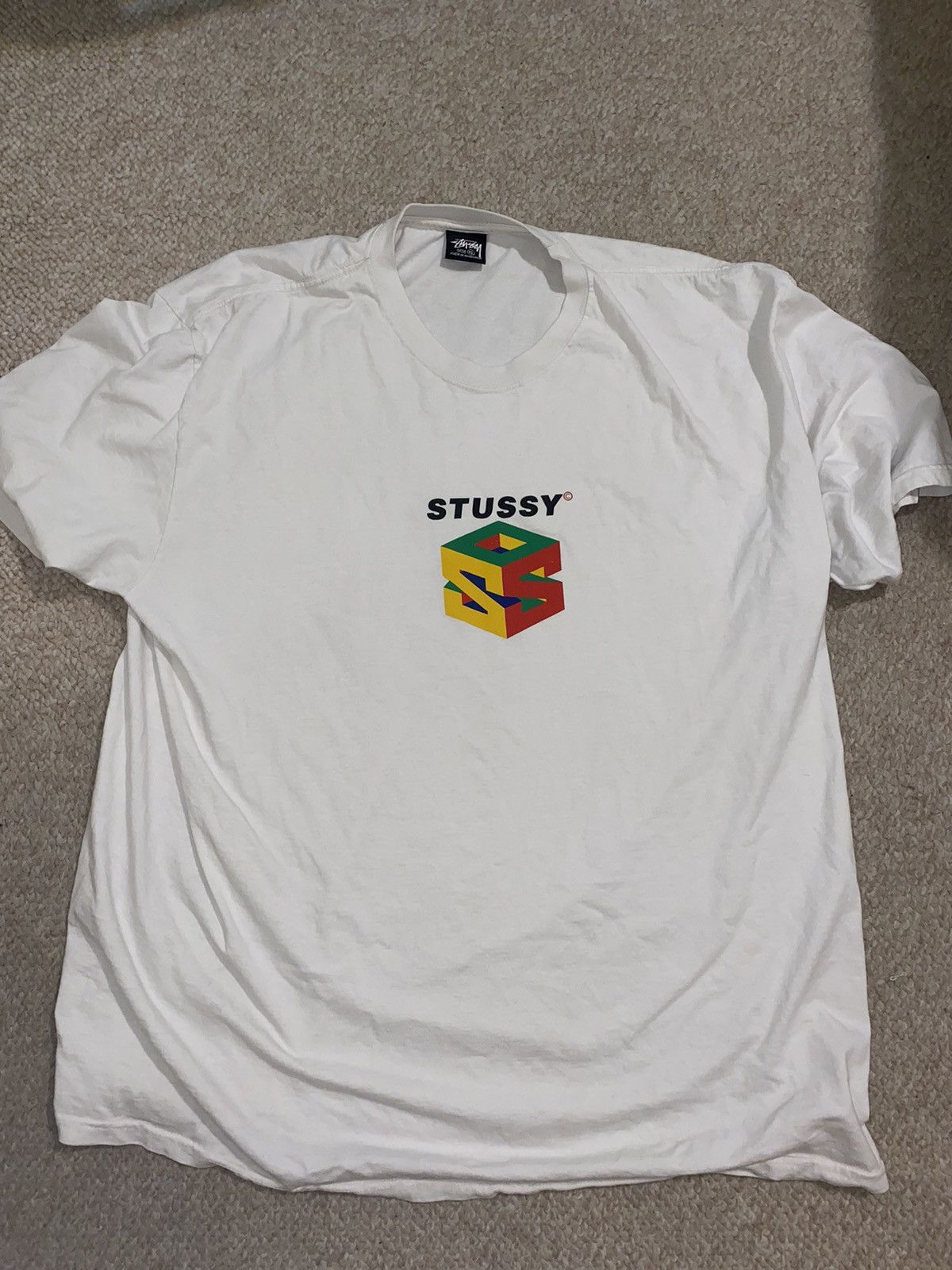 Stussy Stussy Cube Tee Size US XL / EU 56 / 4 - 1 Thumbnail