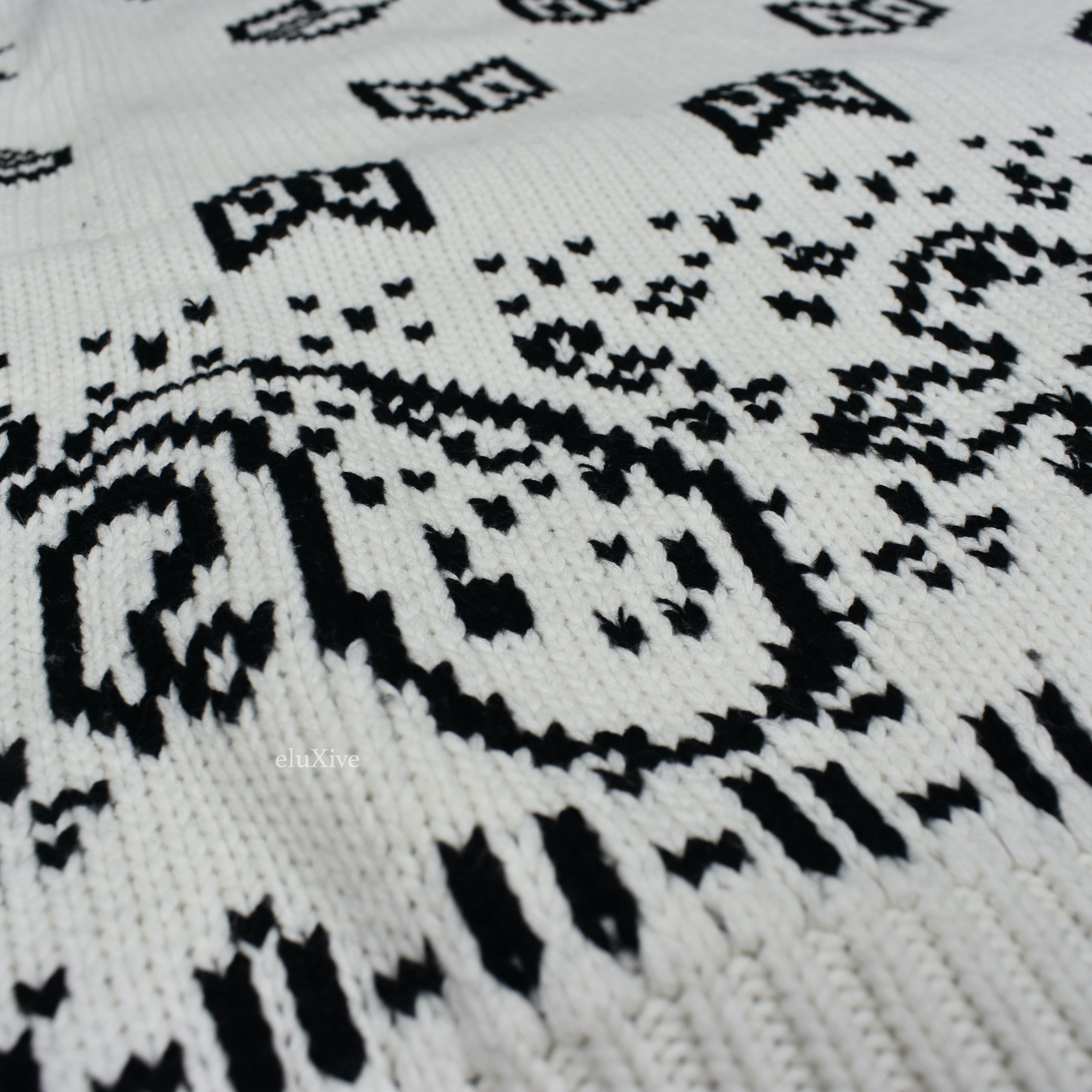 Rhude Cream Double Knit Cotton Cashmere Bandana Sweater