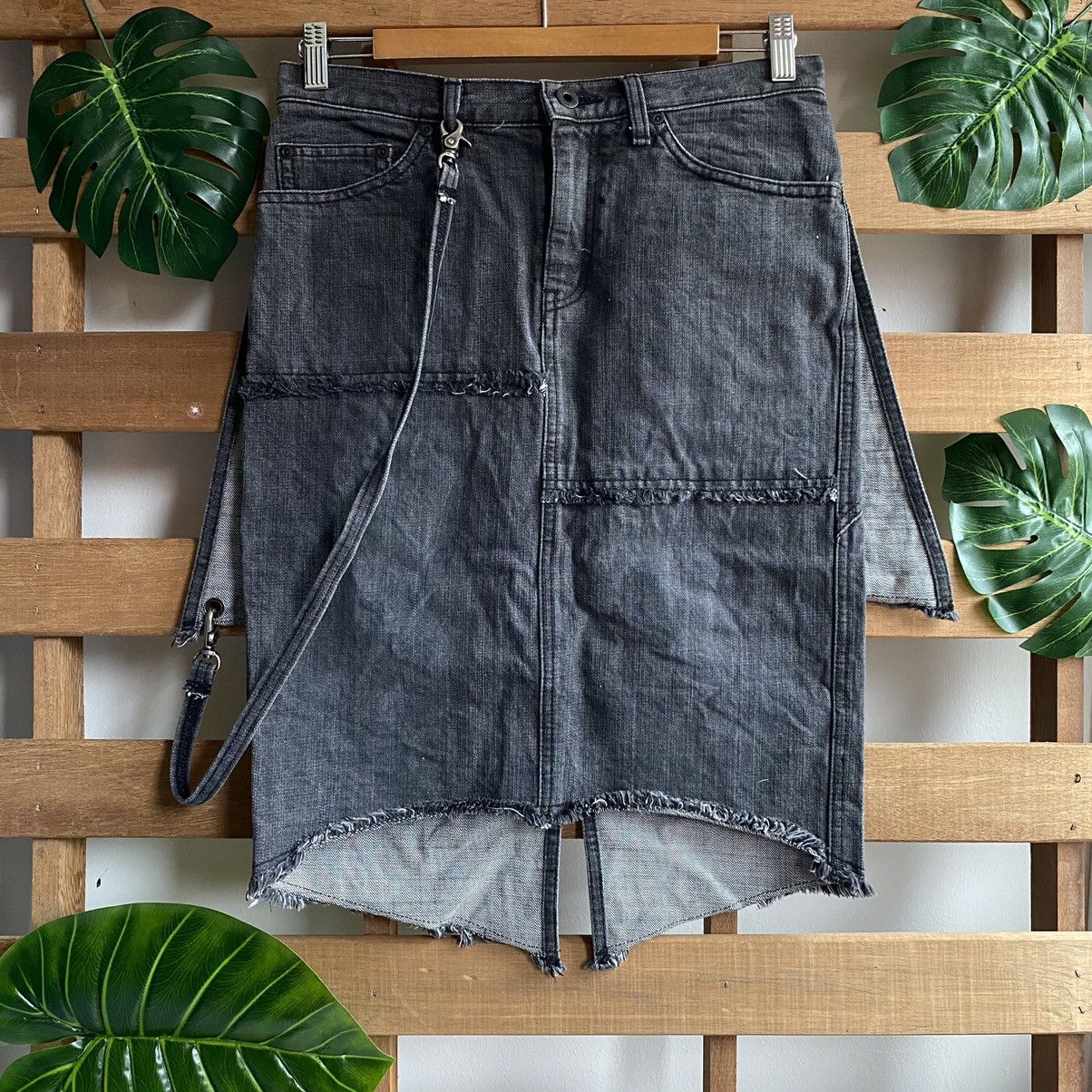 Hysteric Glamour × Japanese Brand Hysteric Glamour Bondage Black Denim Skirt Punk Seditionarie Size 30" / US 8 / IT 44 - 1 Thumbnail