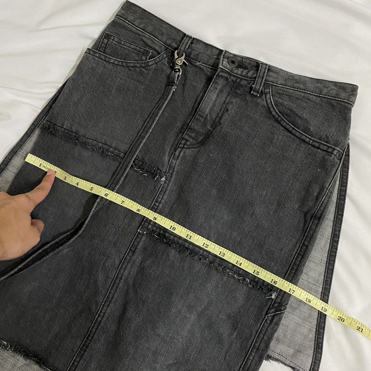 Hysteric Glamour × Japanese Brand Hysteric Glamour Bondage Black Denim Skirt Punk Seditionarie Size 30" / US 8 / IT 44 - 19 Thumbnail