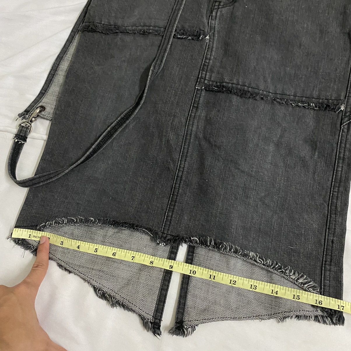 Hysteric Glamour × Japanese Brand Hysteric Glamour Bondage Black Denim Skirt Punk Seditionarie Size 30" / US 8 / IT 44 - 20 Thumbnail