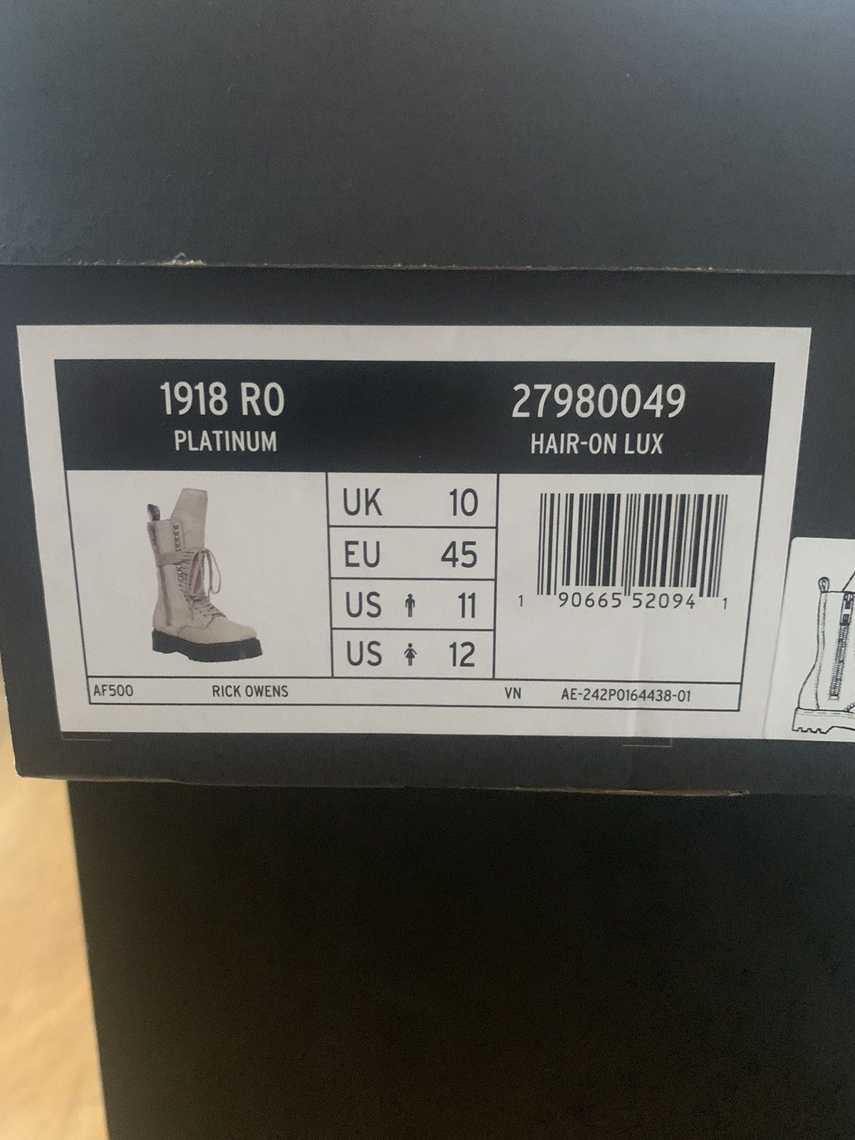 Dr. Martens × Rick Owens Rick owens vs dr. Martens EU45 Size US 11 / EU 44 - 9 Thumbnail