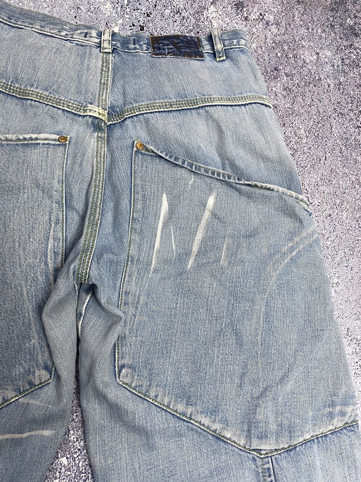Japanese Brand 🔥🇯🇵RARE MASSIVE POCKET PARACHUTE DENIM SHORTS Size US 31 - 3 Thumbnail