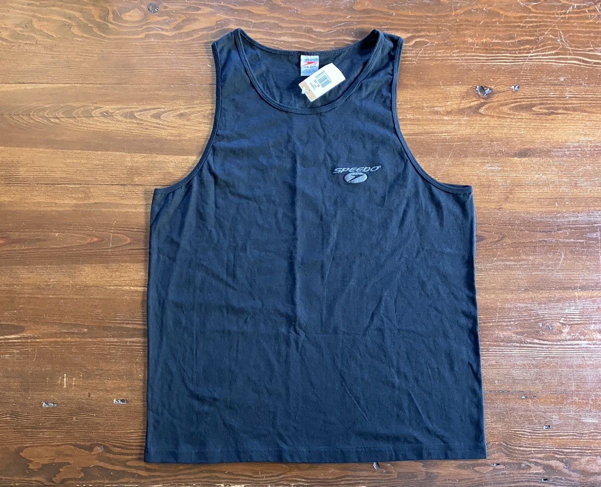Speedo Vintage NWT 1997 90s Speedo Black Tank Top New Size US XL / EU 56 / 4 - 6 Thumbnail