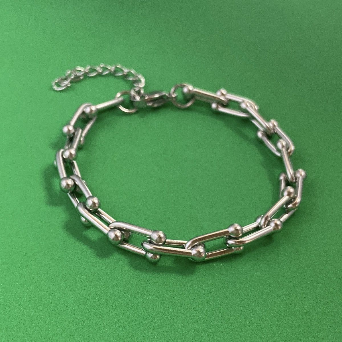 Designer Titanium Steel Link Chain Bracelet for Men Women Size ONE SIZE - 2 Thumbnail