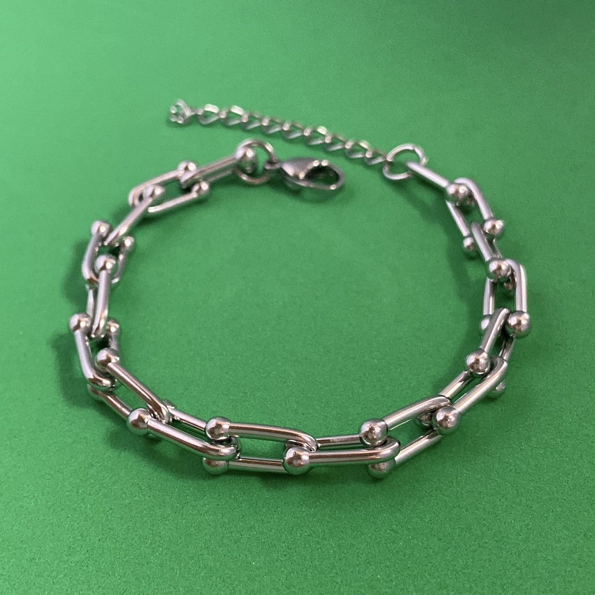 Designer Titanium Steel Link Chain Bracelet for Men Women Size ONE SIZE - 6 Thumbnail