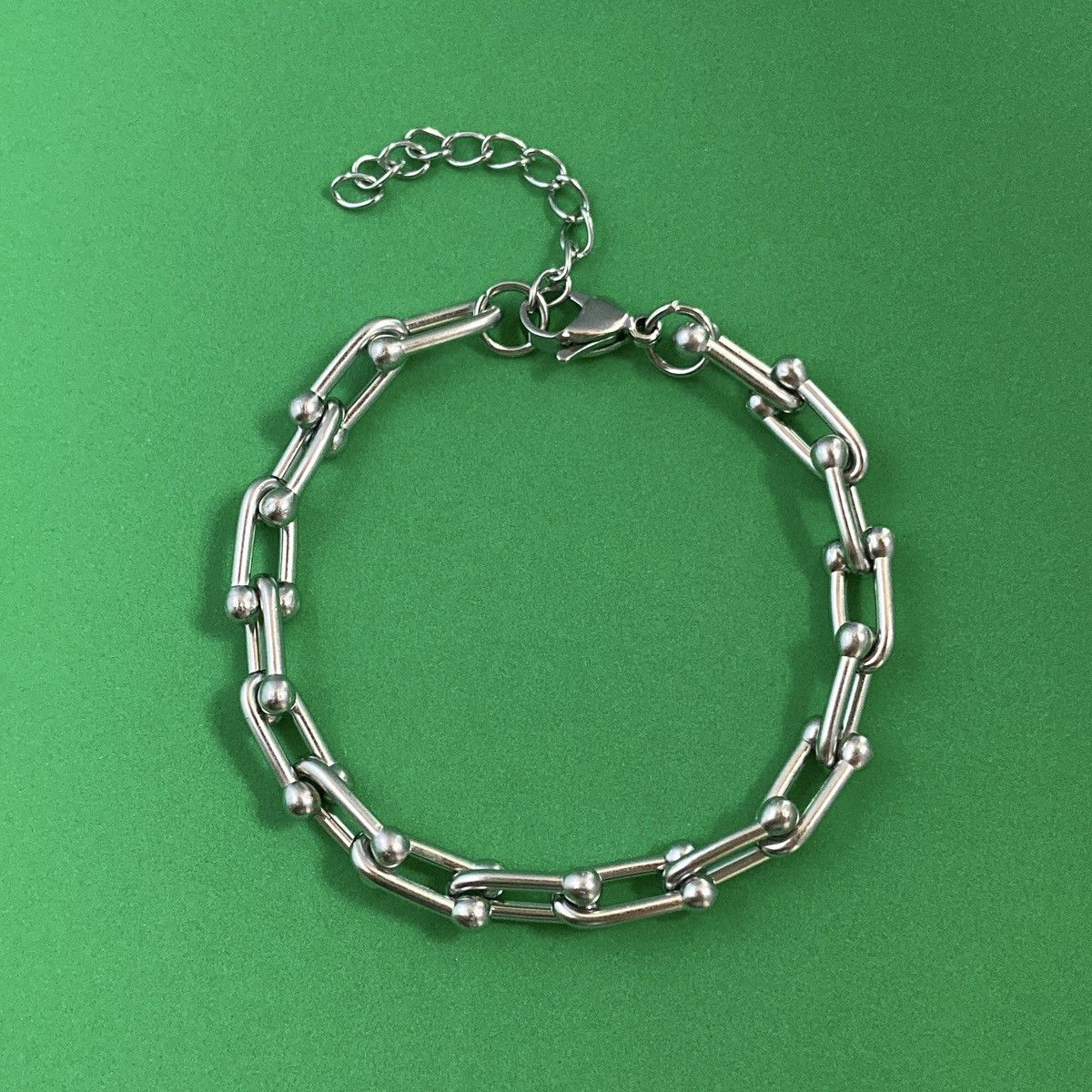 Designer Titanium Steel Link Chain Bracelet for Men Women Size ONE SIZE - 1 Thumbnail