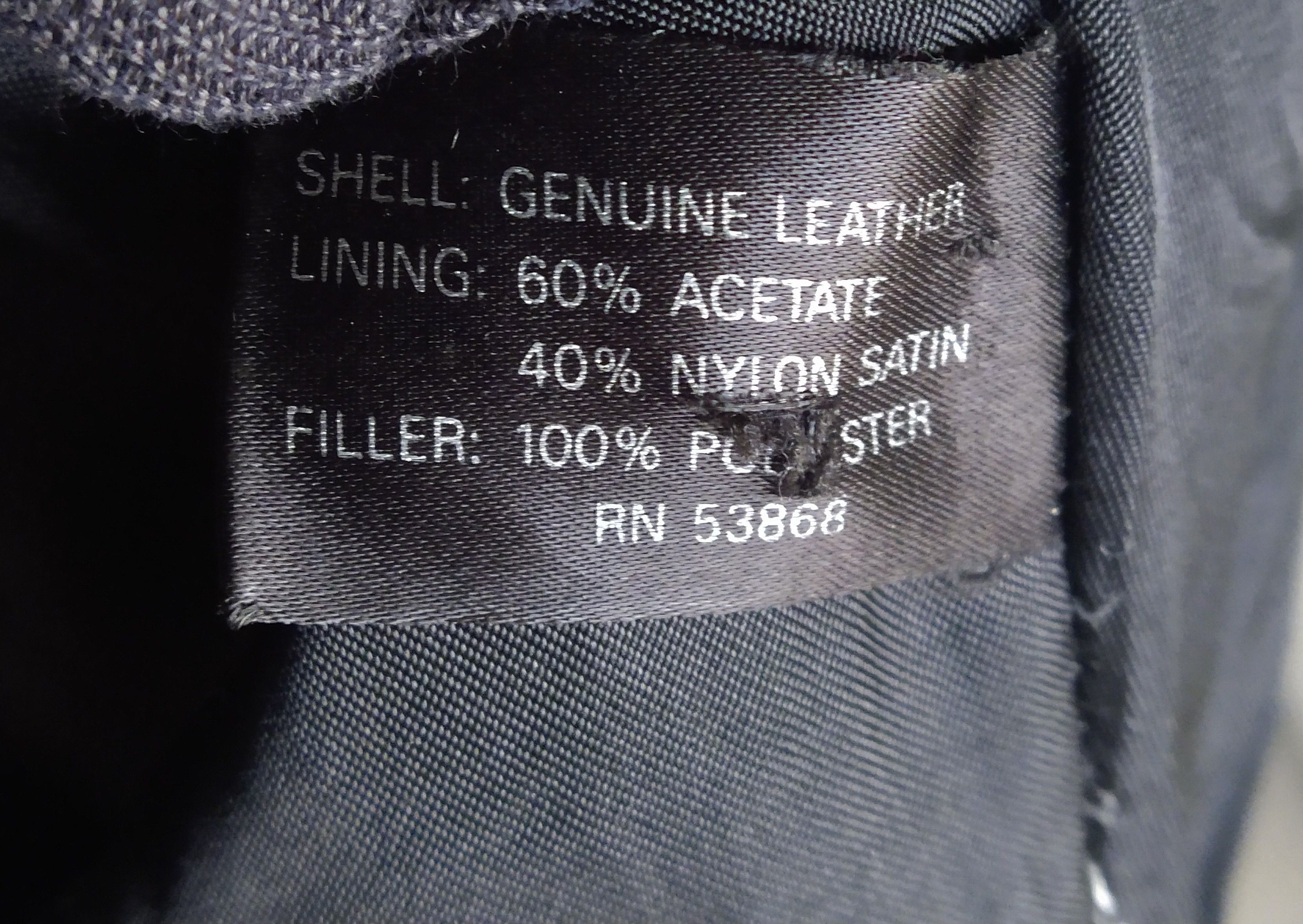 Genuine Leather Vintage Leather Motorcycle Jacket Biker Large Black Zip FLAW Size US L / EU 52-54 / 3 - 16 Thumbnail