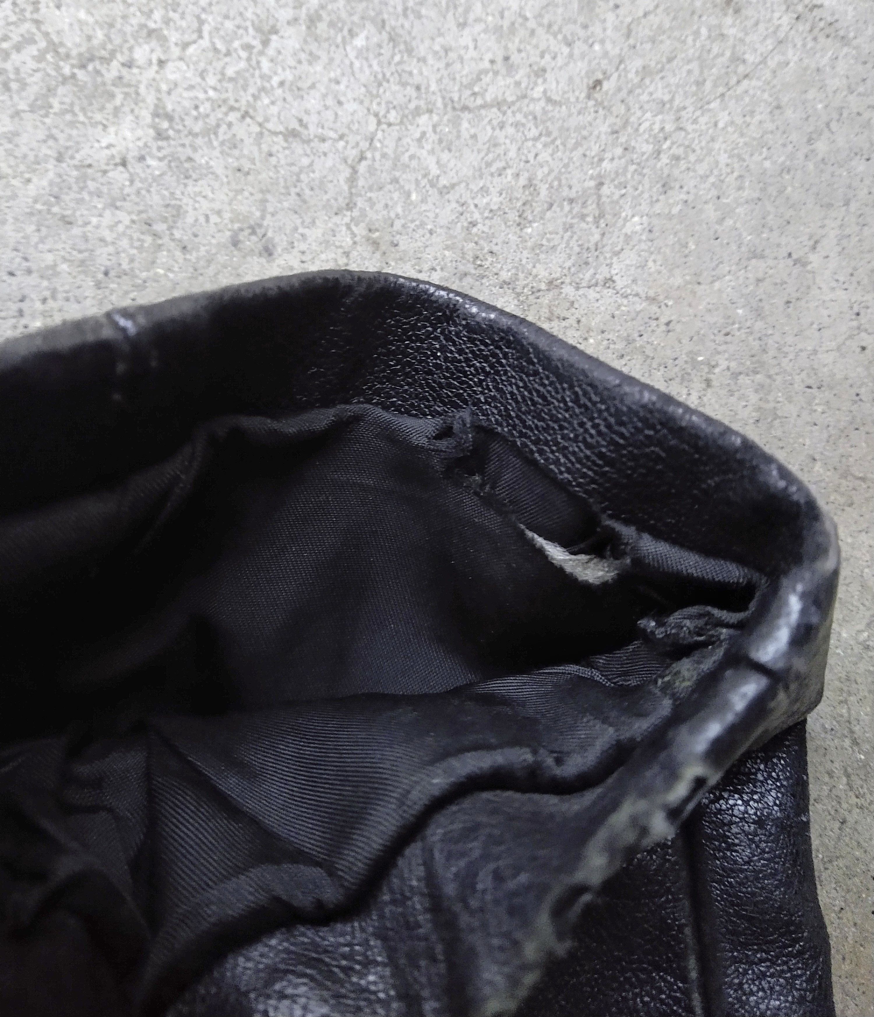 Genuine Leather Vintage Leather Motorcycle Jacket Biker Large Black Zip FLAW Size US L / EU 52-54 / 3 - 12 Thumbnail