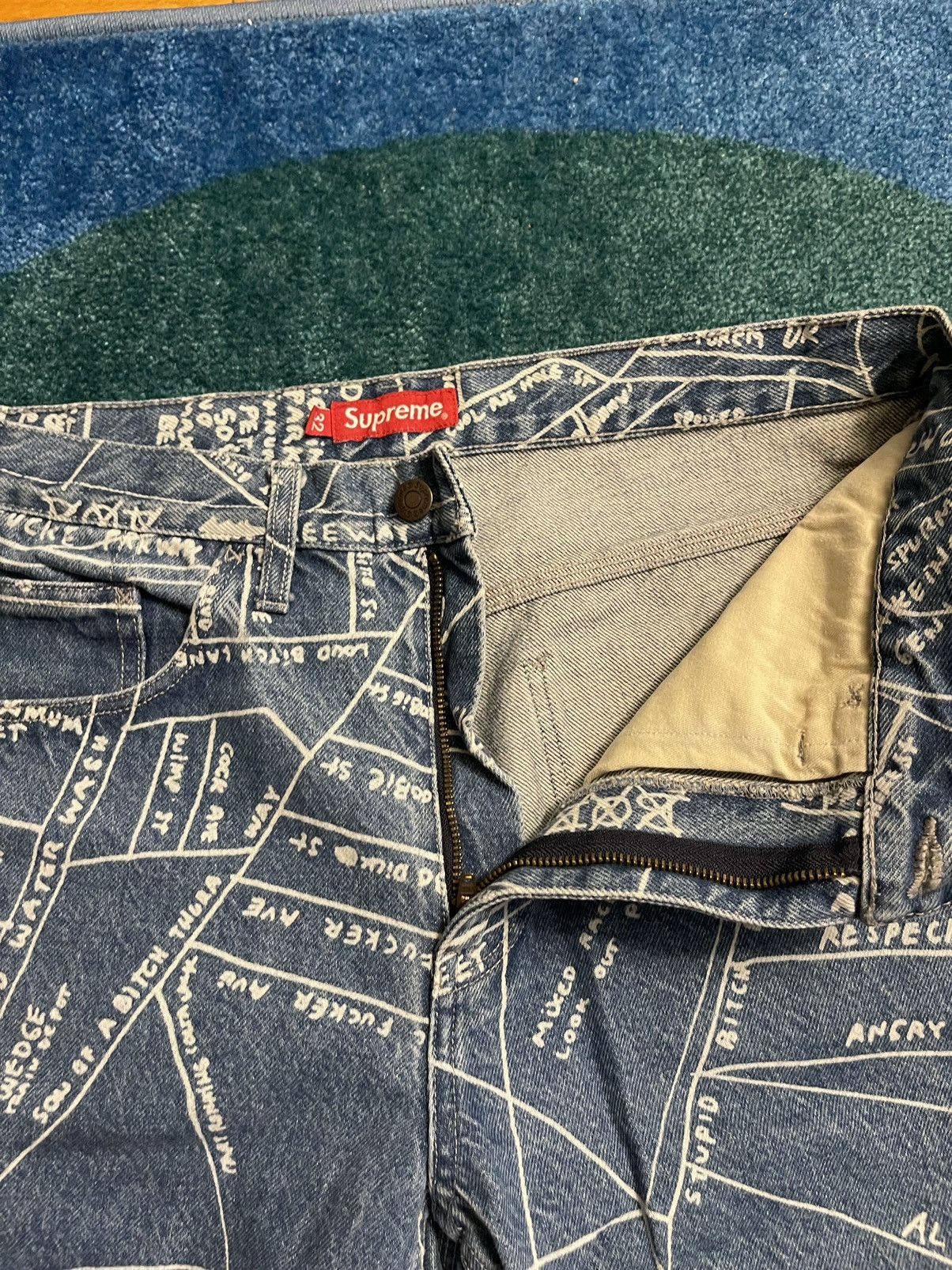 Supreme Supreme Gonz Map Denim Painter Pant | Grailed