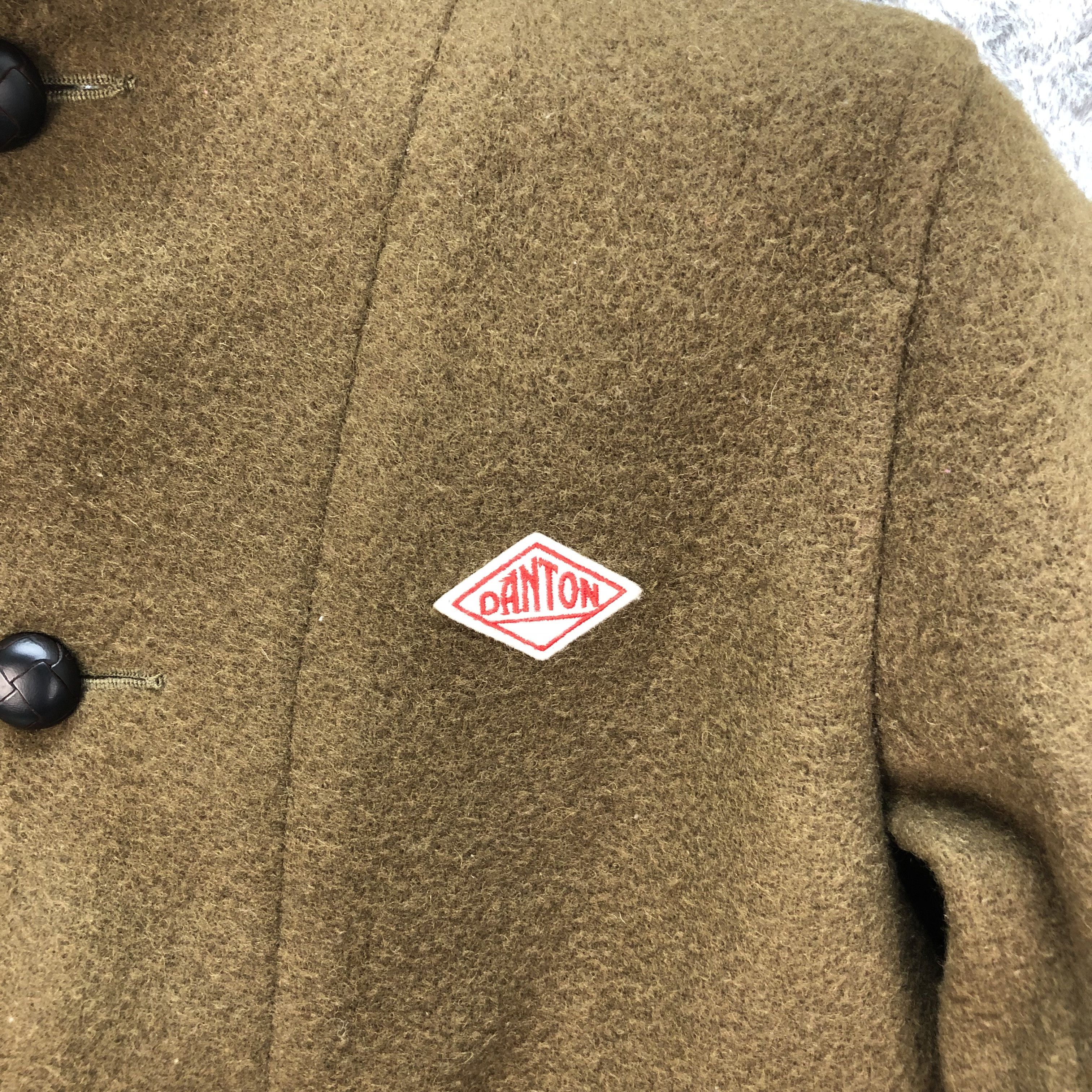 Danton DANTON VETEMENTS DE TRAVAIL OLIVE WOOL LONG COAT #6459-68 Size US XS / EU 42 / 0 - 3 Thumbnail