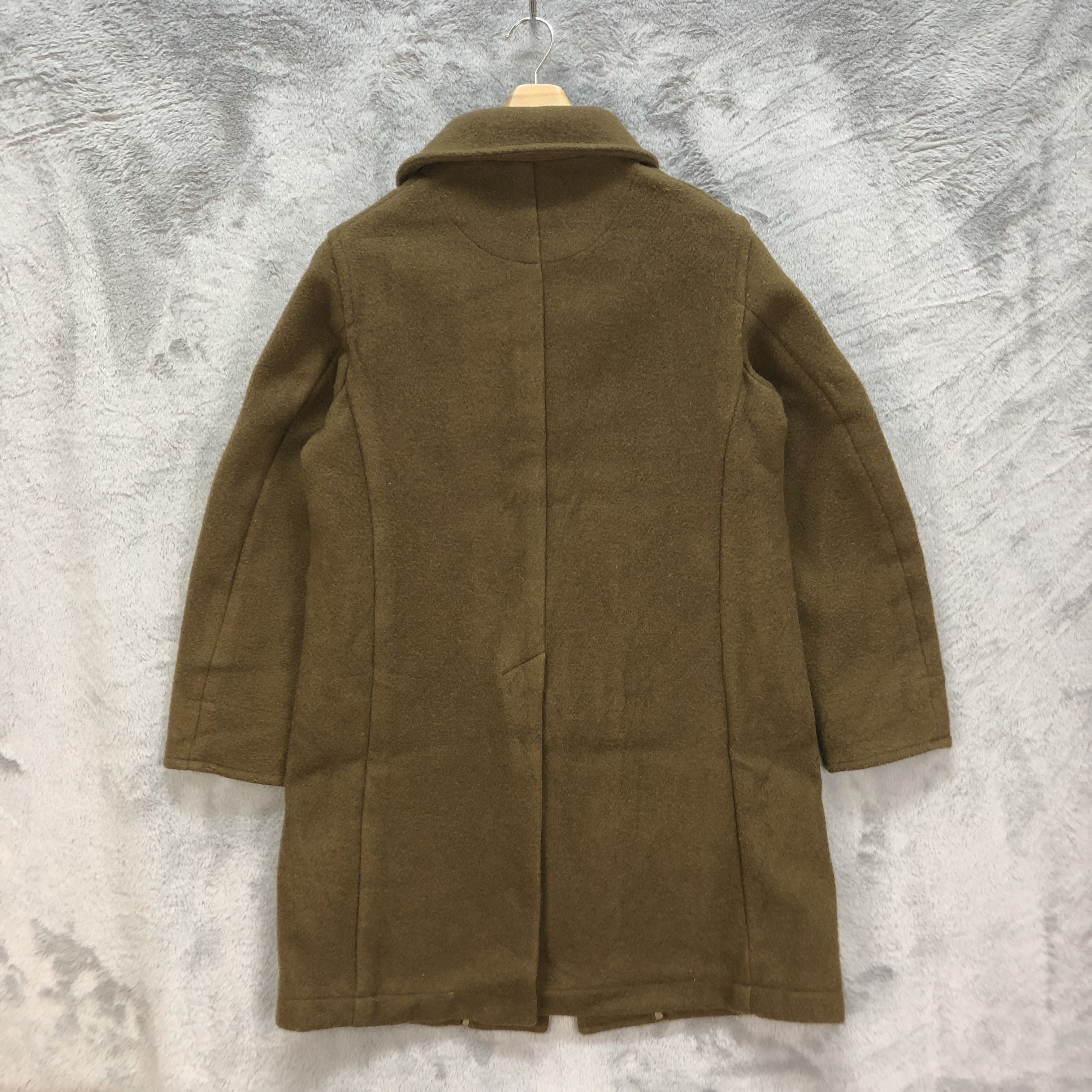 Danton DANTON VETEMENTS DE TRAVAIL OLIVE WOOL LONG COAT #6459-68 Size US XS / EU 42 / 0 - 12 Thumbnail