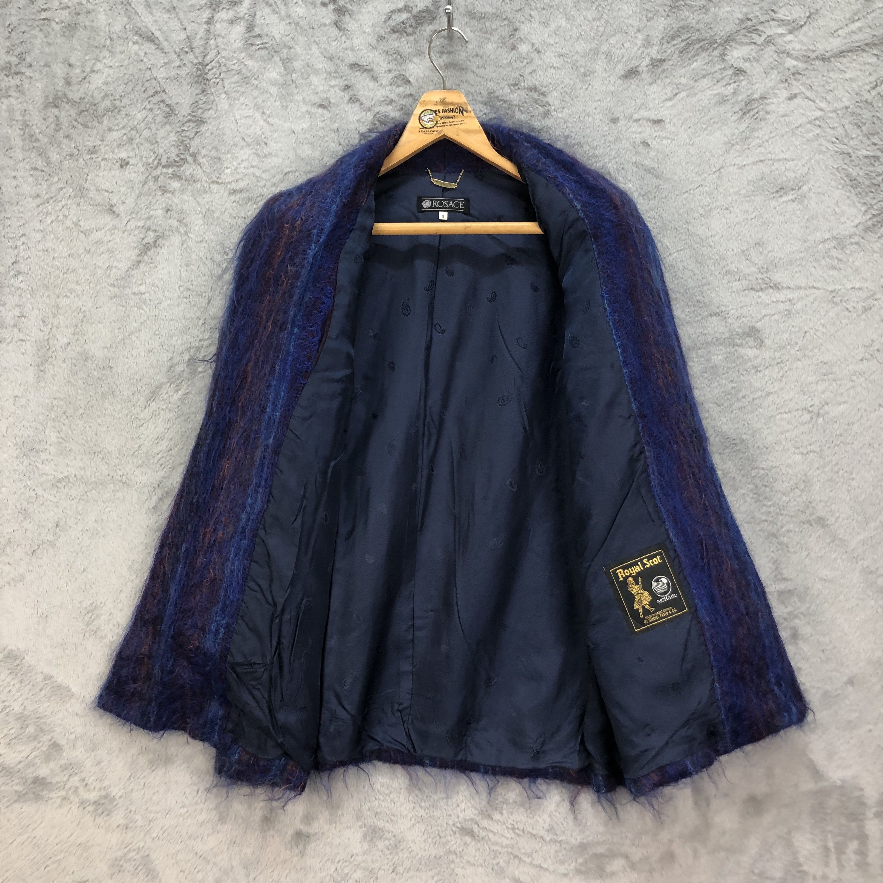 Japanese Brand ROSACE ROYAL SCOT BY SAMUEL TWEED MOHAIR COAT #5500-193 Size M / US 6-8 / IT 42-44 - 6 Thumbnail