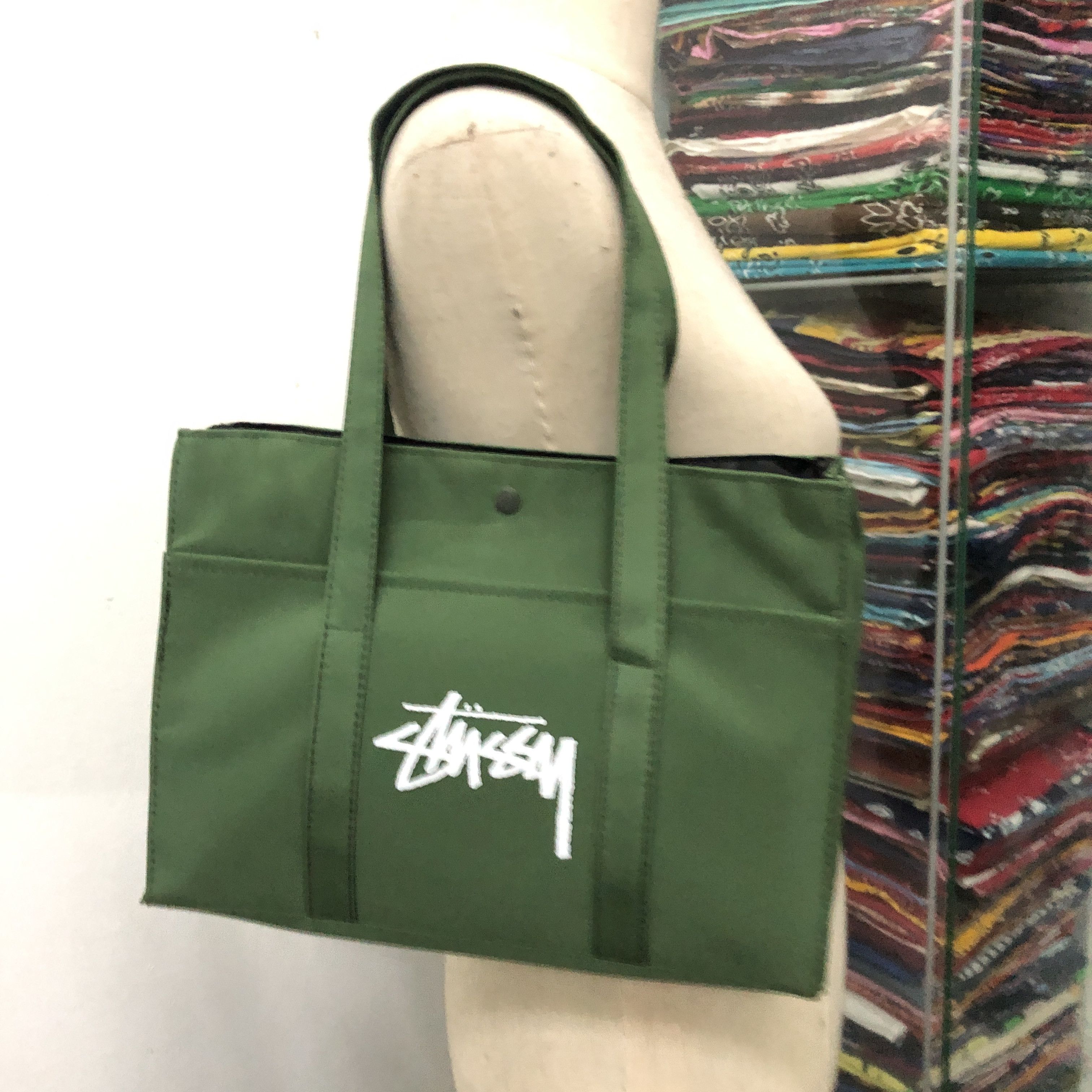 Stussy AUTHENTIC 🇯🇵 Stussy Magazine Military Colour Tote Bag Size ONE SIZE - 5 Thumbnail