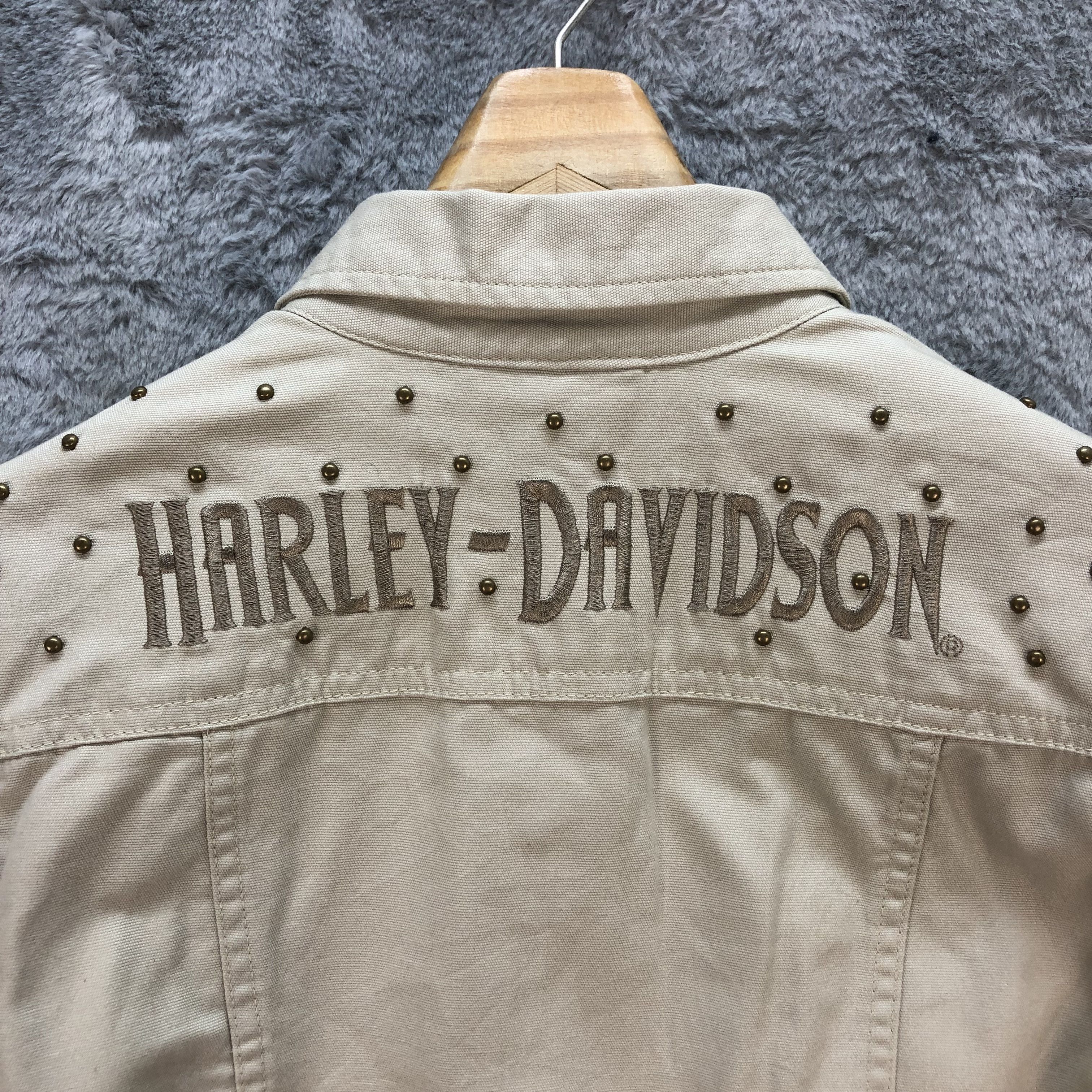 Harley Davidson 06' HARLEY DAVIDSON EMBROIDERY LOGO CROPPED JACKET #6557-73 Size M / US 6-8 / IT 42-44 - 15 Thumbnail