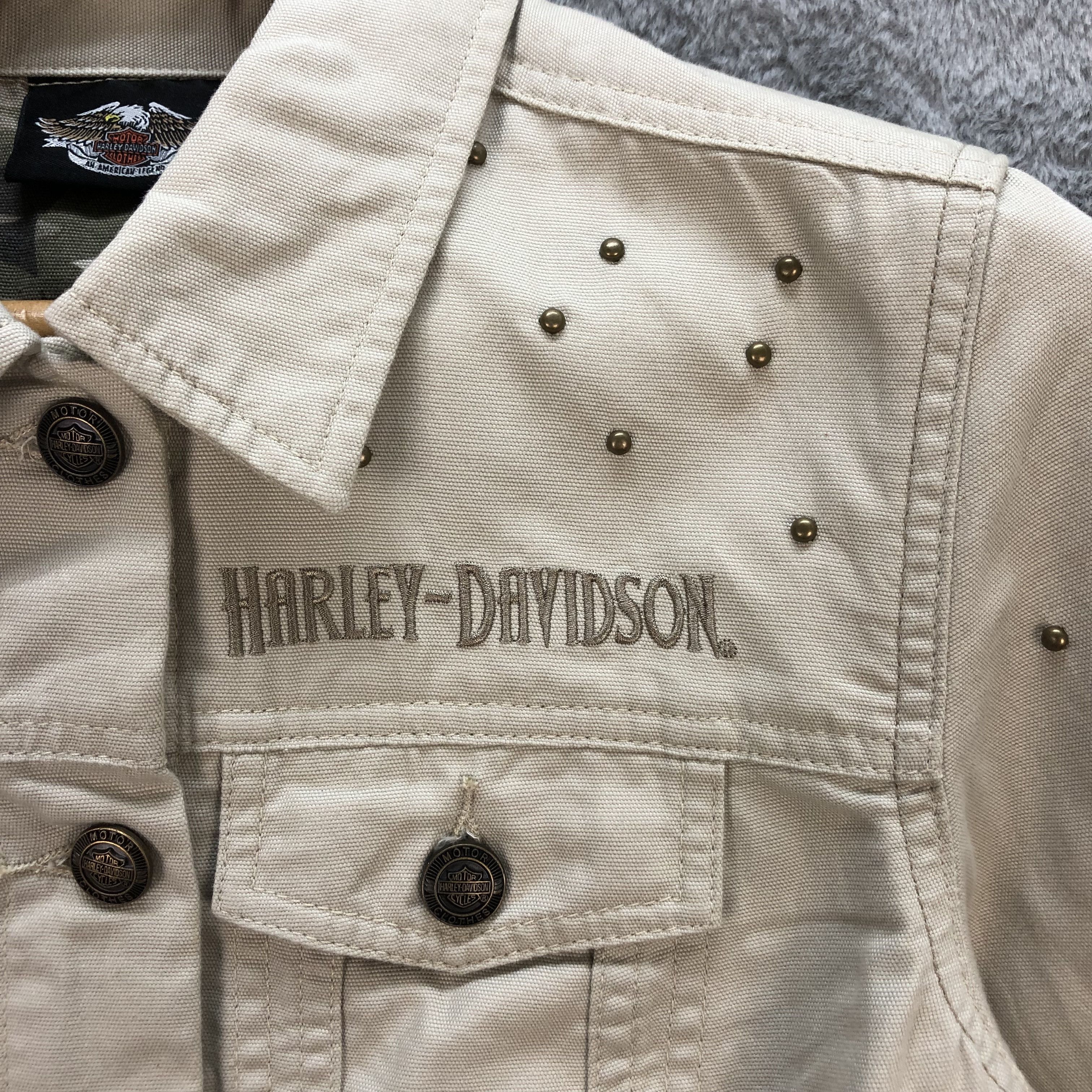 Harley Davidson 06' HARLEY DAVIDSON EMBROIDERY LOGO CROPPED JACKET #6557-73 Size M / US 6-8 / IT 42-44 - 3 Thumbnail