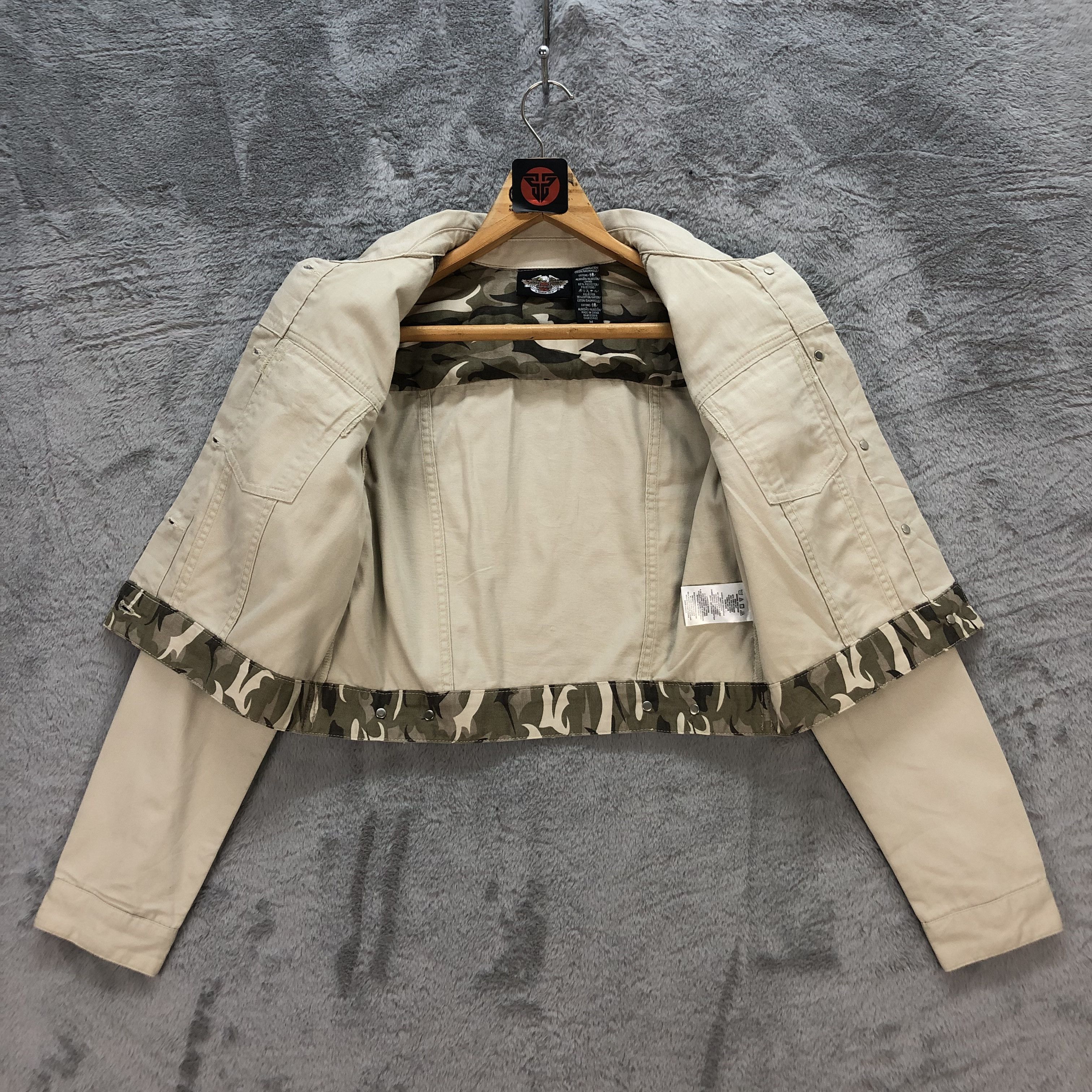 Harley Davidson 06' HARLEY DAVIDSON EMBROIDERY LOGO CROPPED JACKET #6557-73 Size M / US 6-8 / IT 42-44 - 10 Thumbnail