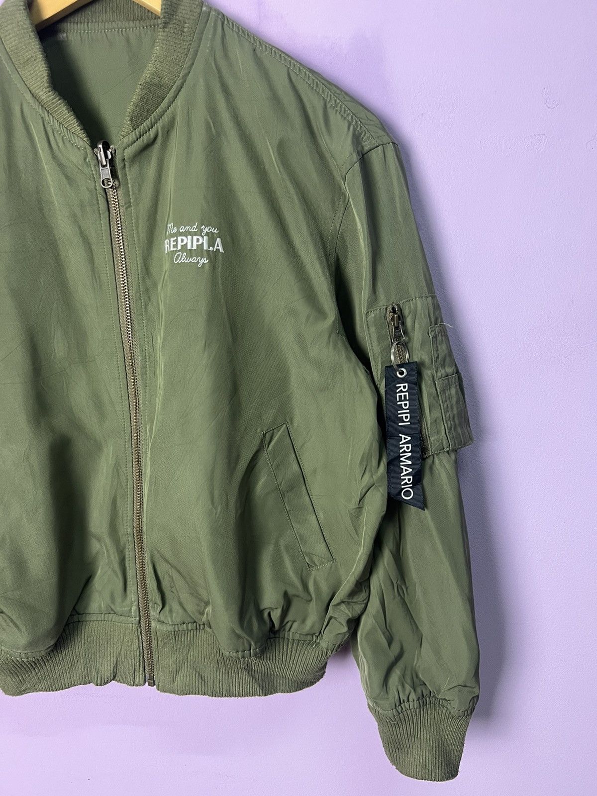 Japanese Brand 🔥Rare Reversible Repipi Armario Flight Jacket Size US S / EU 44-46 / 1 - 11 Thumbnail