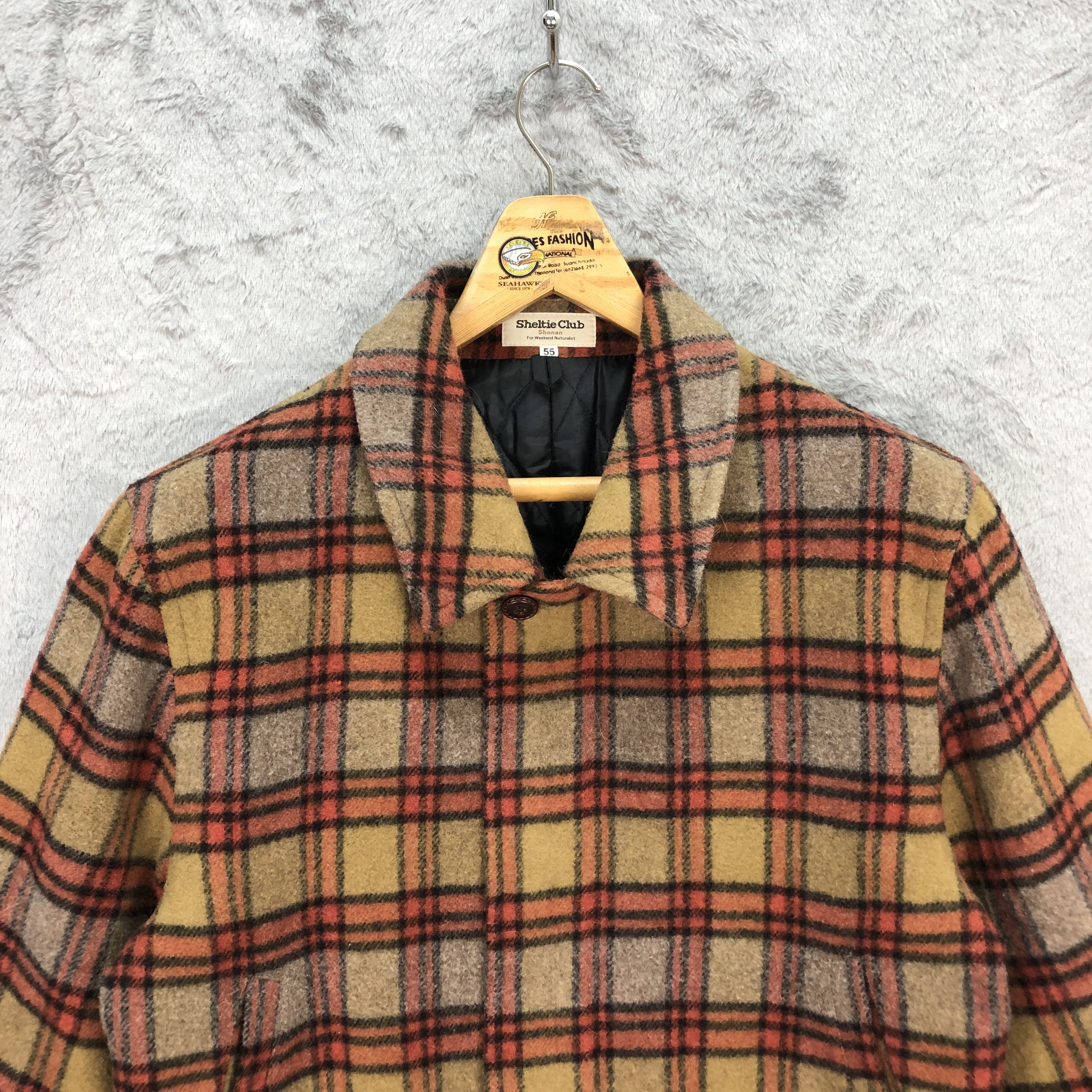 Japanese Brand SHETLAND SHEEPDOG SHELTIE CLUB WOOL TARTAN JACKET #5545-196 Size US M / EU 48-50 / 2 - 2 Thumbnail