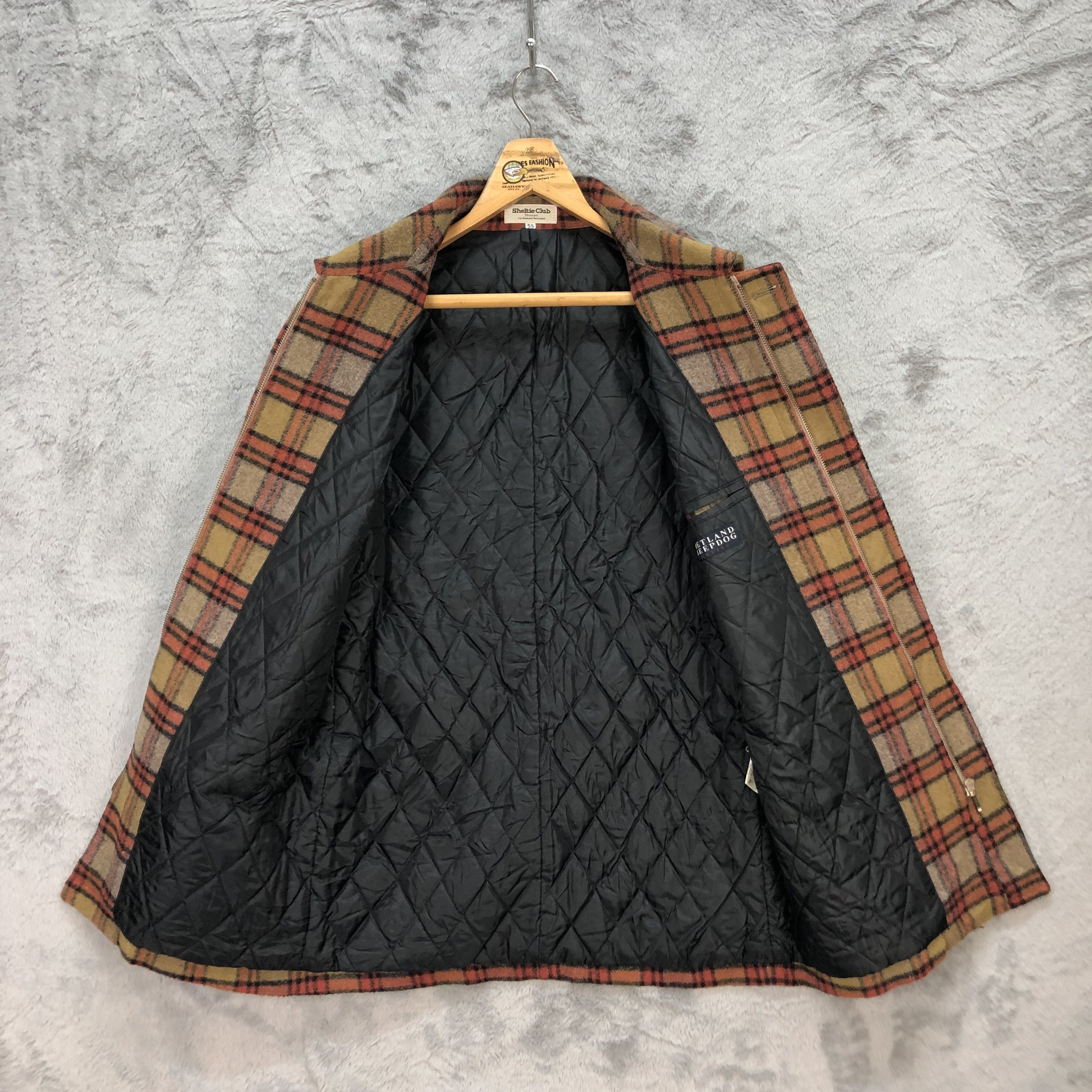 Japanese Brand SHETLAND SHEEPDOG SHELTIE CLUB WOOL TARTAN JACKET #5545-196 Size US M / EU 48-50 / 2 - 6 Thumbnail