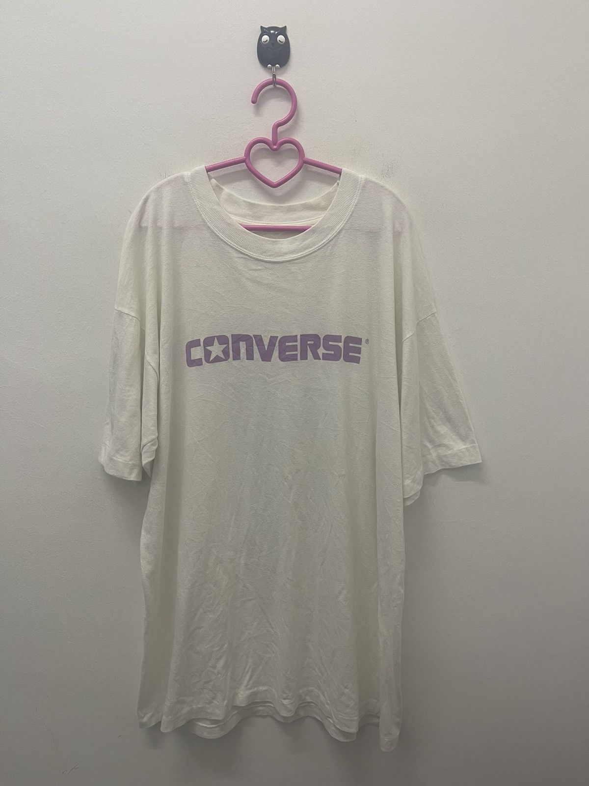 image of Vintage Converse Spell Out Single Stitches in White, Men's (Size XL)