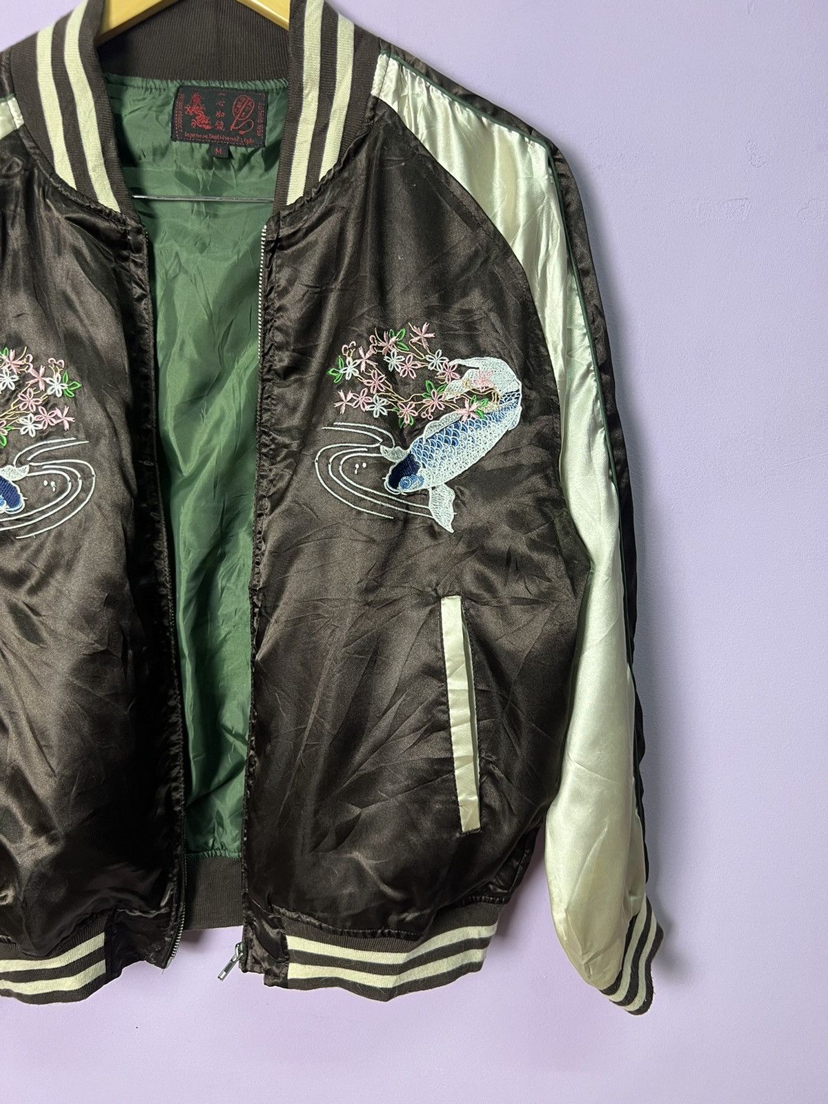 Japanese Brand 🔥Embroidery Koi Fish Sukajan Jackets Size US S / EU 44-46 / 1 - 5 Thumbnail