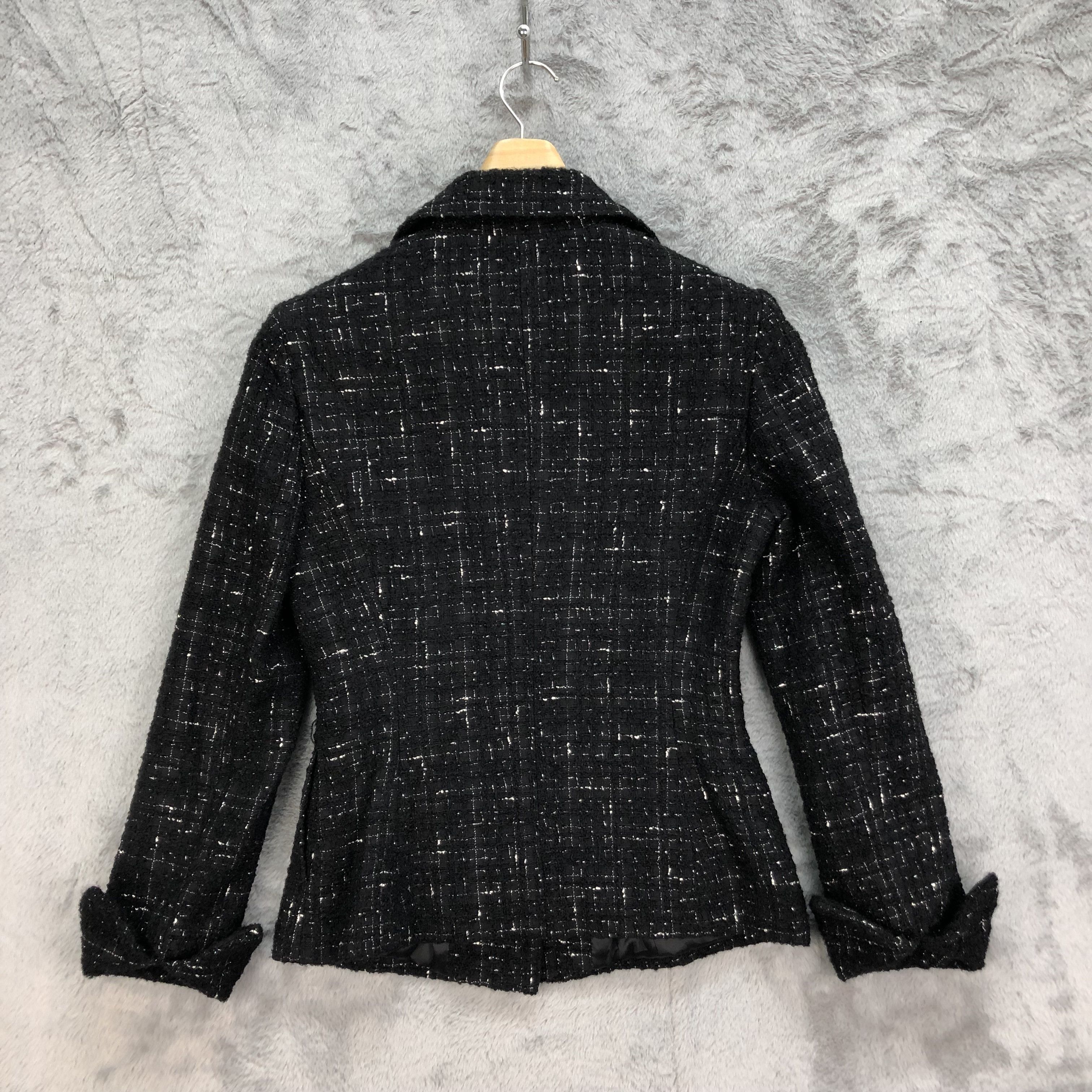 Japanese Brand COUP DE CHANCE BLACK TWEED JACKET FASHION STYLE #5027-34 Size S / US 4 / IT 40 - 10 Thumbnail