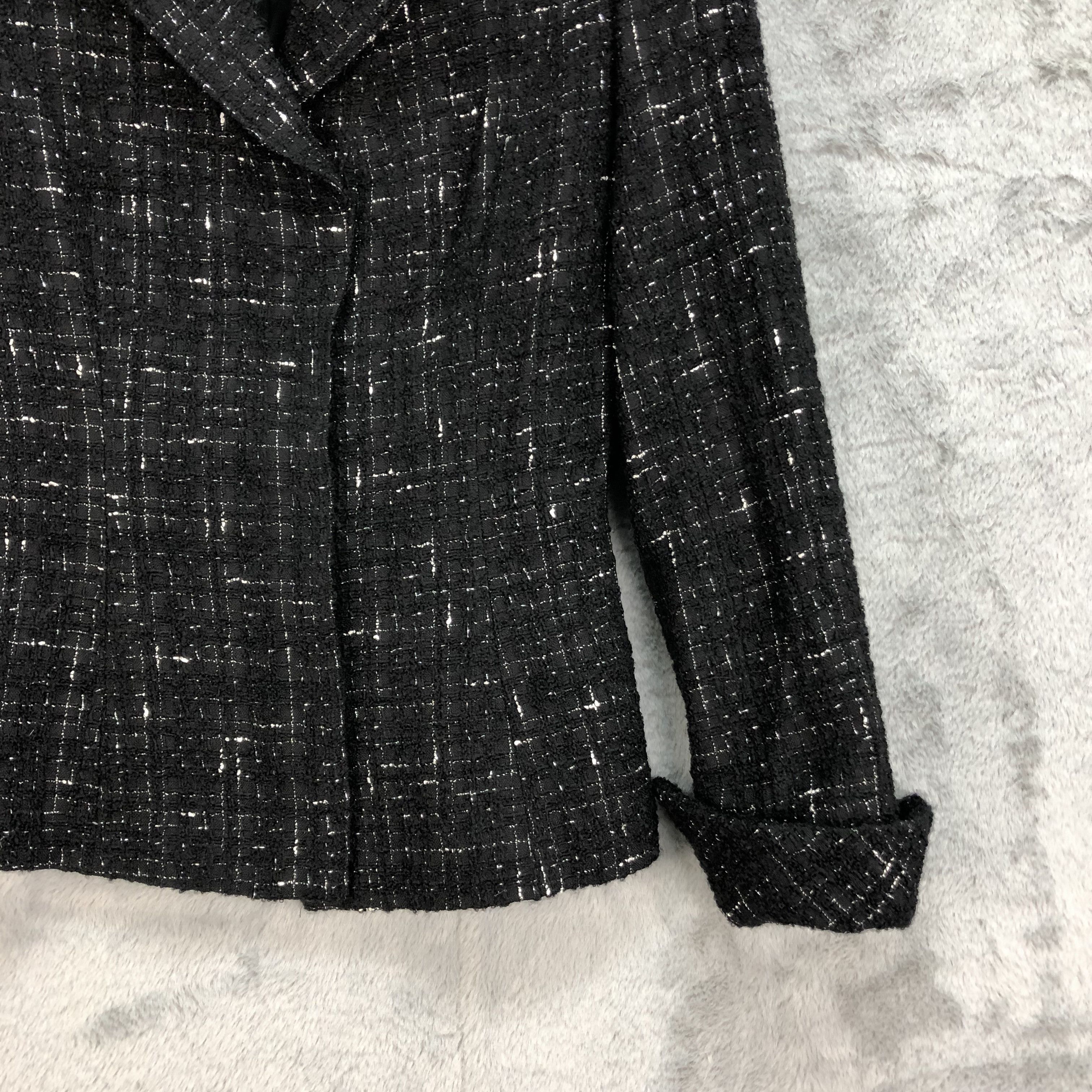 Japanese Brand COUP DE CHANCE BLACK TWEED JACKET FASHION STYLE #5027-34 Size S / US 4 / IT 40 - 5 Thumbnail