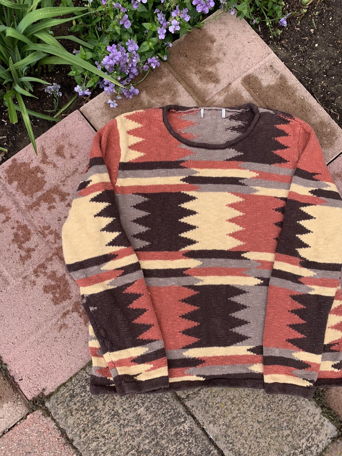 Japanese Brand RARE vintage stripe blaze sweater Size US S / EU 44-46 / 1 - 1 Thumbnail