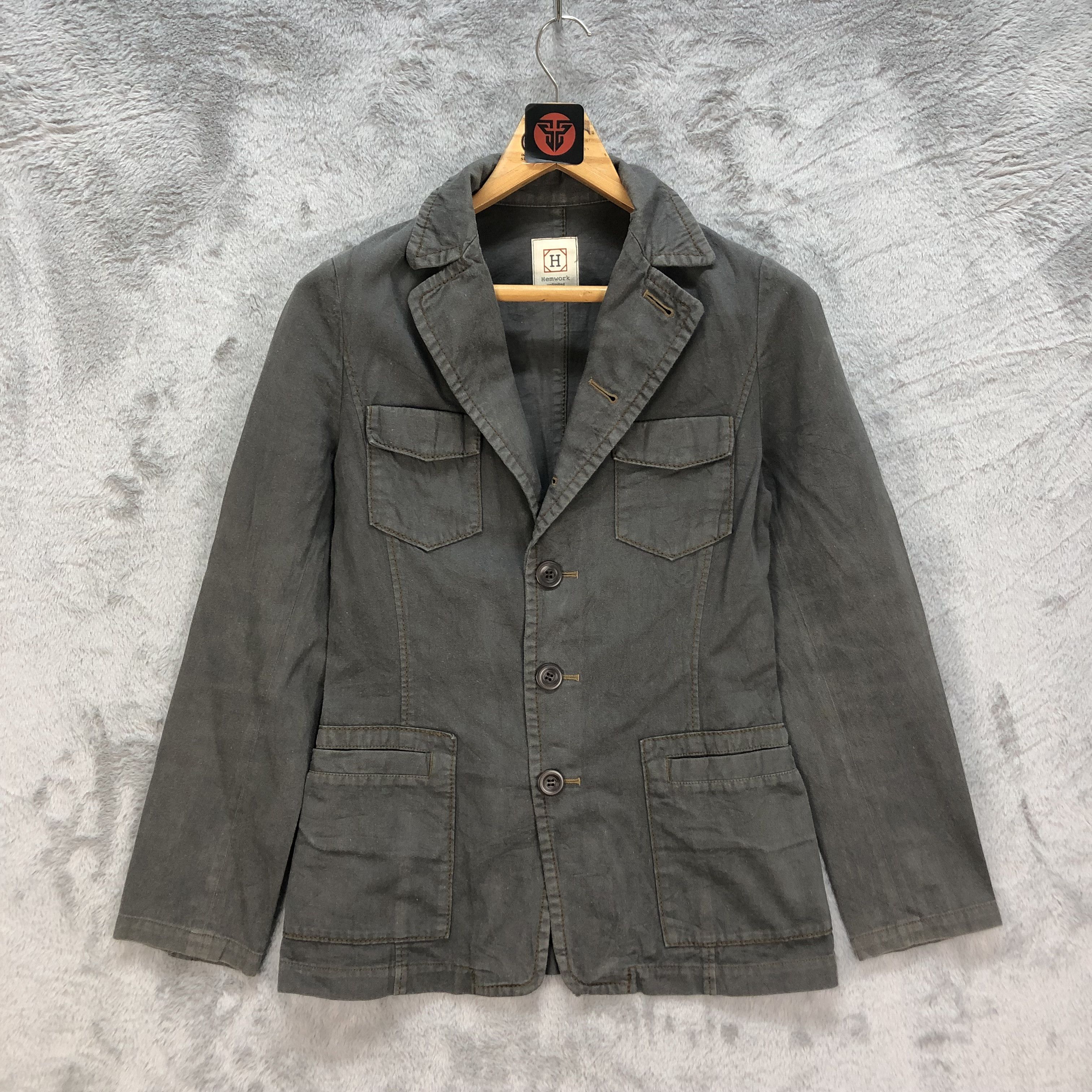 Japanese Brand HEMWORK SLIM FIT CASUAL JACKET FASHION STYLE #6462-68 Size US S / EU 44-46 / 1 - 1 Thumbnail