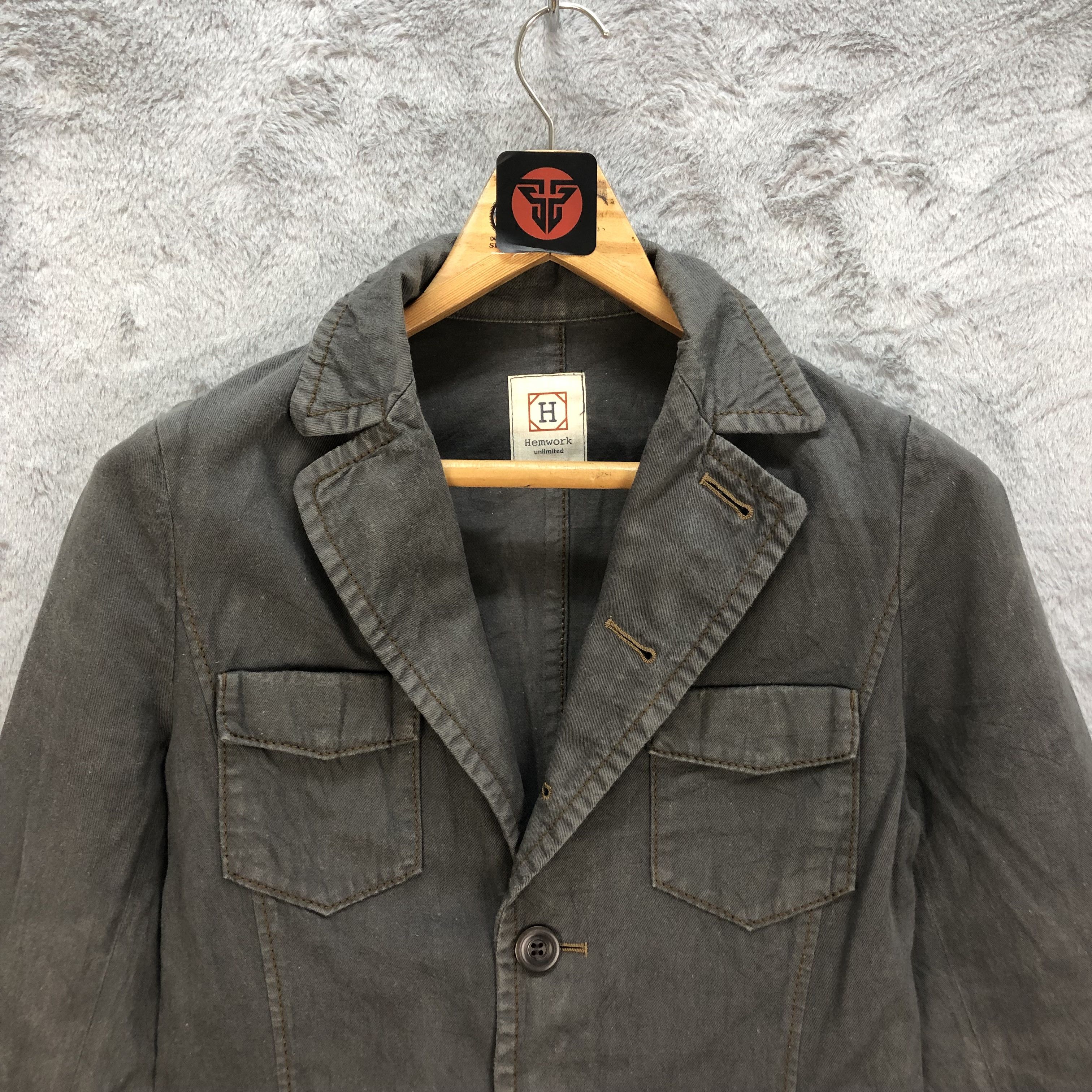 Japanese Brand HEMWORK SLIM FIT CASUAL JACKET FASHION STYLE #6462-68 Size US S / EU 44-46 / 1 - 2 Thumbnail