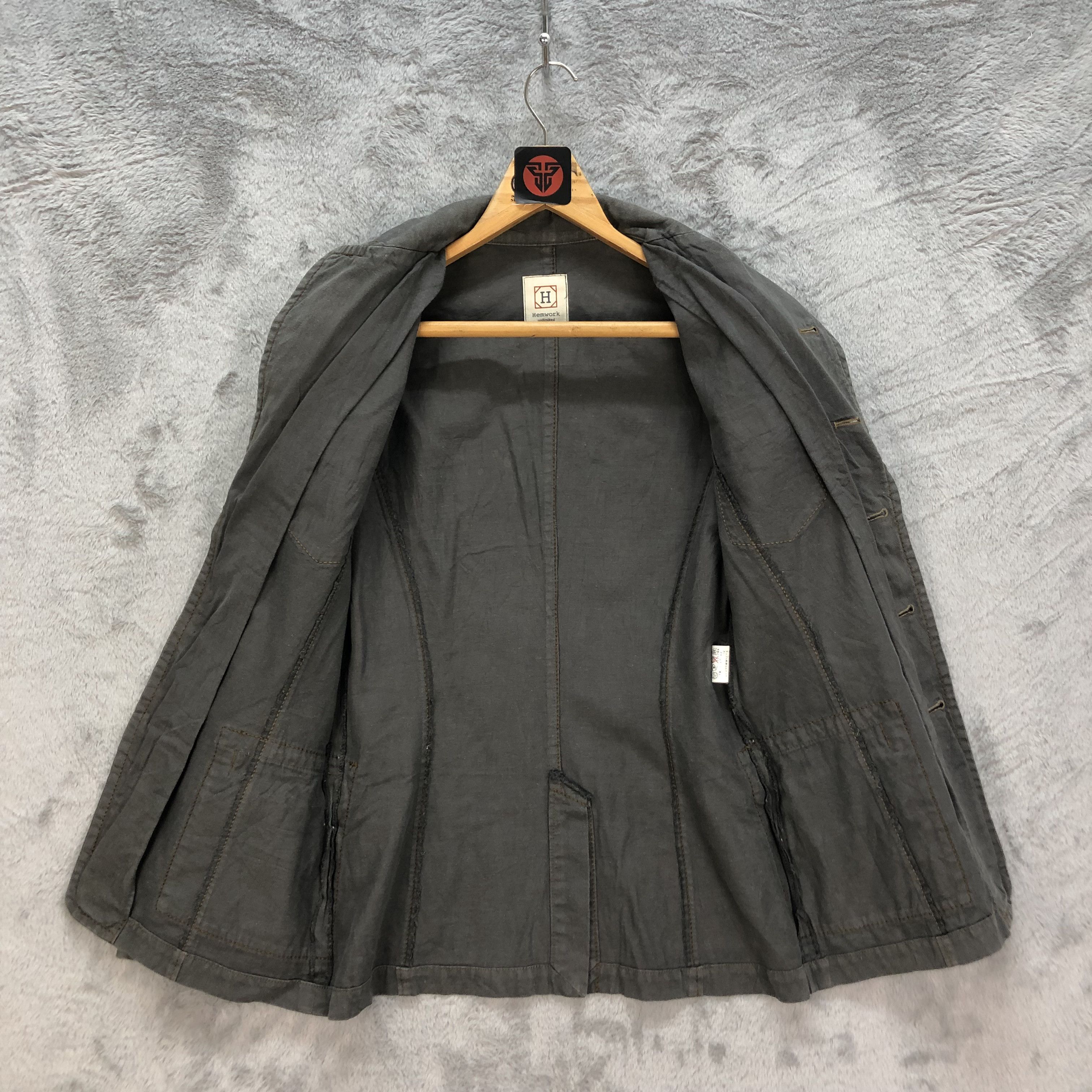 Japanese Brand HEMWORK SLIM FIT CASUAL JACKET FASHION STYLE #6462-68 Size US S / EU 44-46 / 1 - 6 Thumbnail