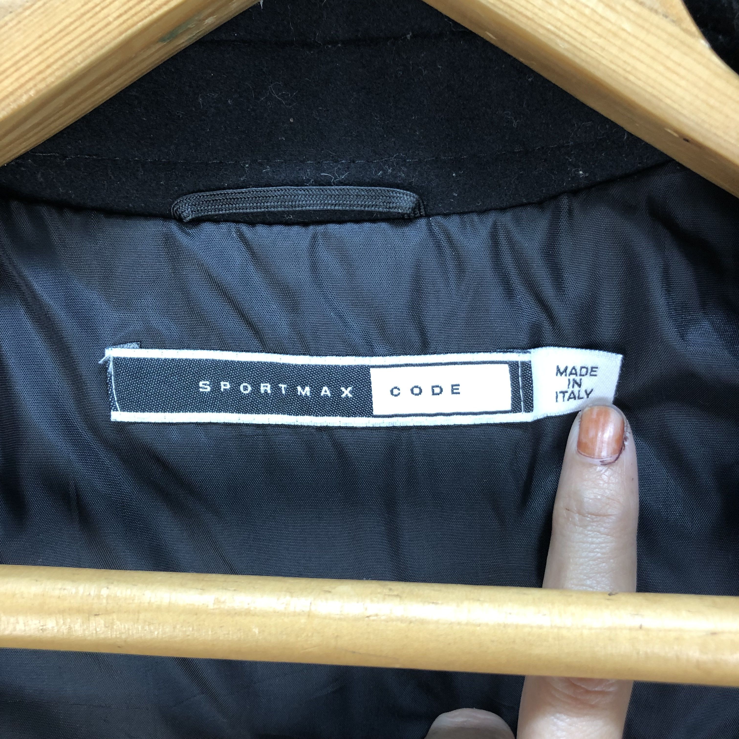 Sportmax SPORTMAX CODE WOOL DOUBLE COLLAR JACKET #5428-189 Size S / US 4 / IT 40 - 7 Thumbnail