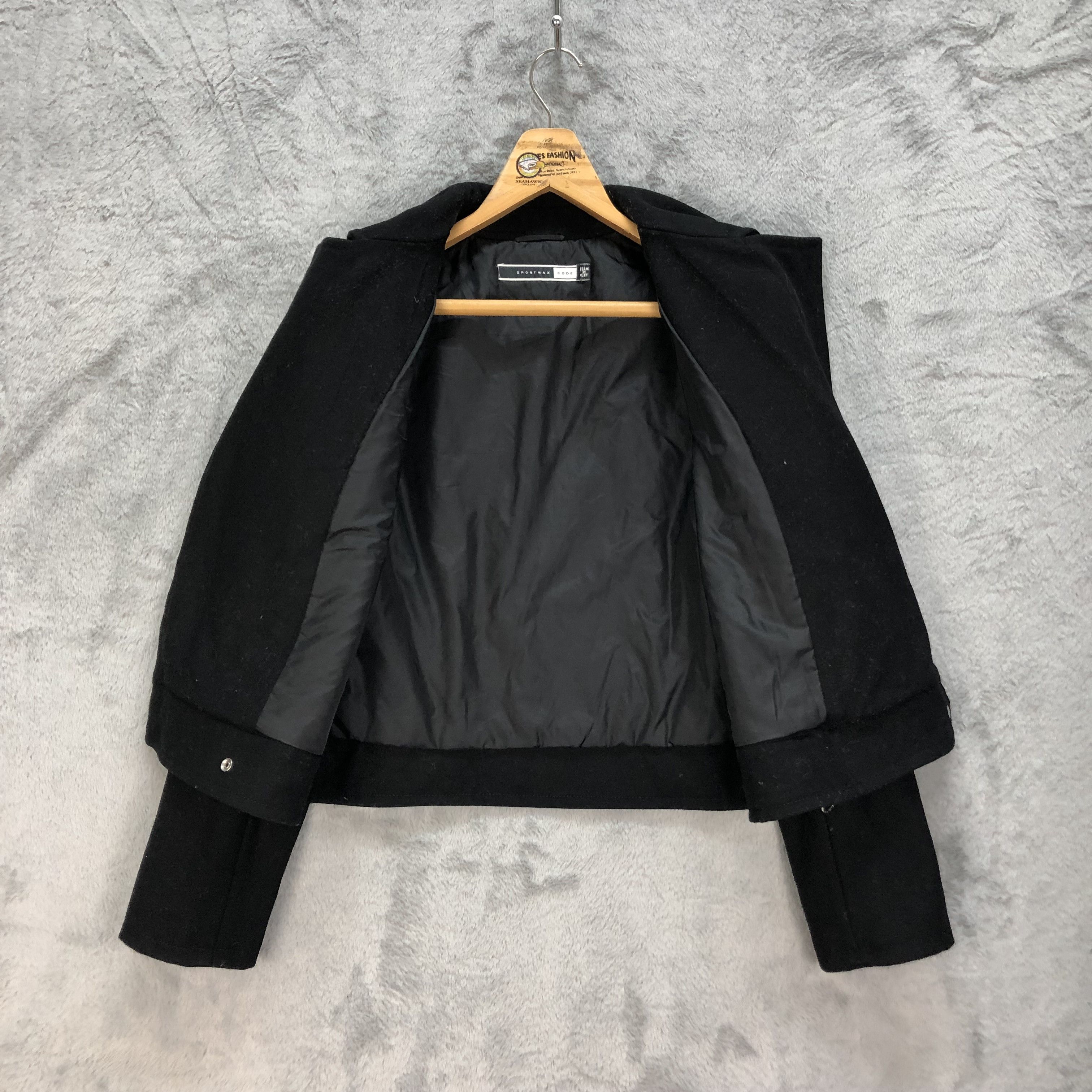 Sportmax SPORTMAX CODE WOOL DOUBLE COLLAR JACKET #5428-189 Size S / US 4 / IT 40 - 6 Thumbnail