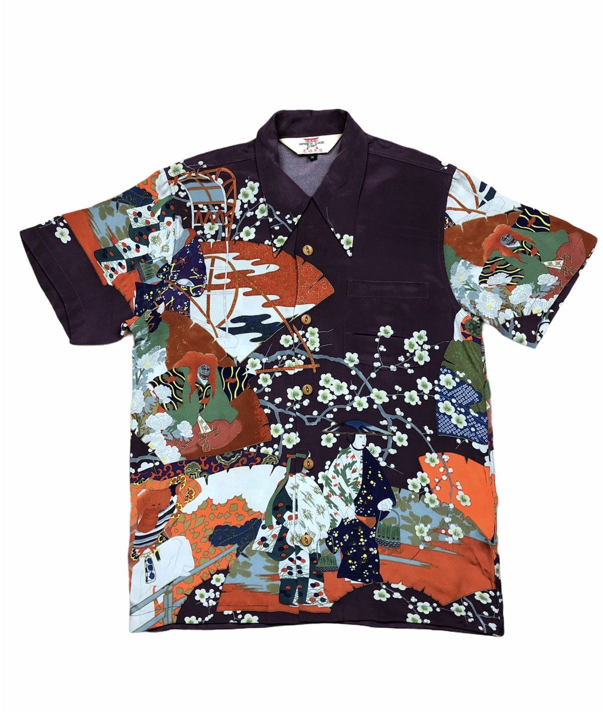 Japanese Brand Vintage Japanese Geisha Motif Aloha Shirts Size US M / EU 48-50 / 2 - 1 Thumbnail