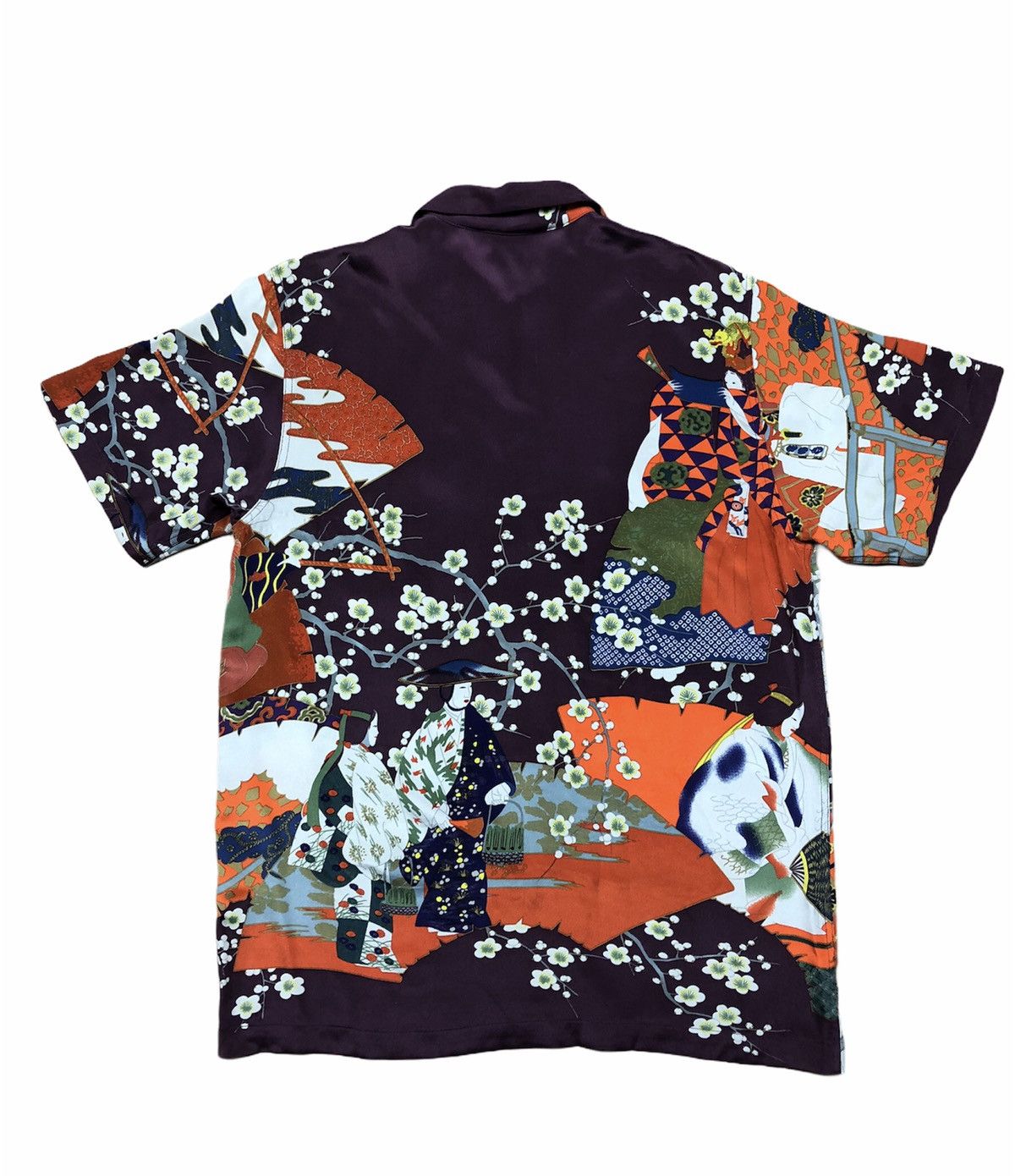Japanese Brand Vintage Japanese Geisha Motif Aloha Shirts Size US M / EU 48-50 / 2 - 2 Thumbnail