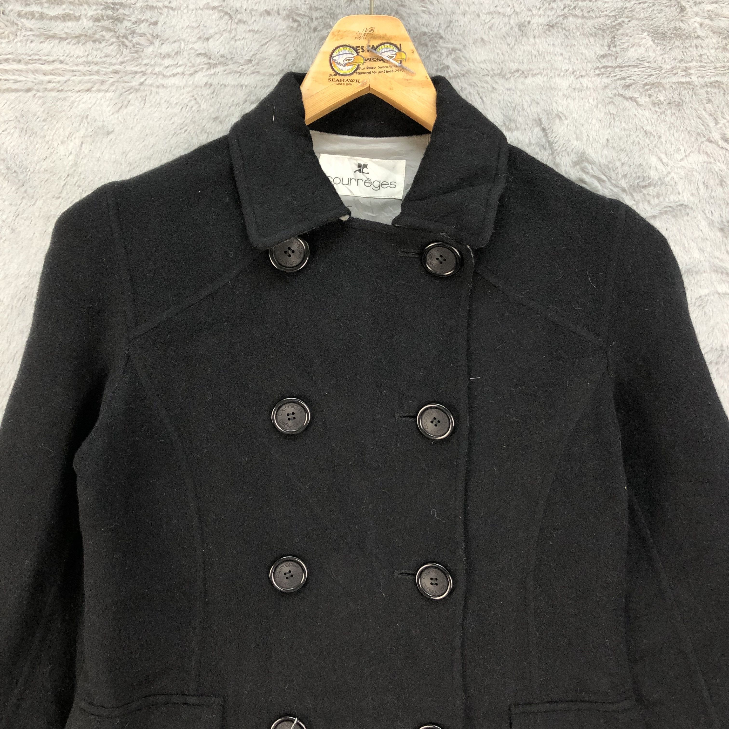 Courreges Courreges Double Breasted Wool Long Coat #4564-159 Size S / US 4 / IT 40 - 2 Thumbnail