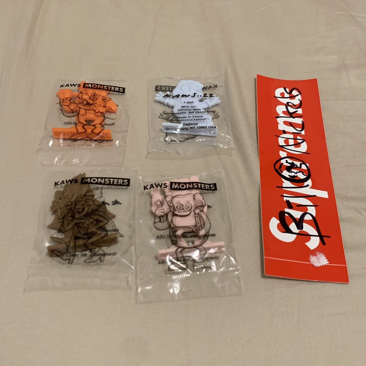 Kaws Kaws x. General Mills Vinyl Cereal Monster Toys Set of 4 Grailed