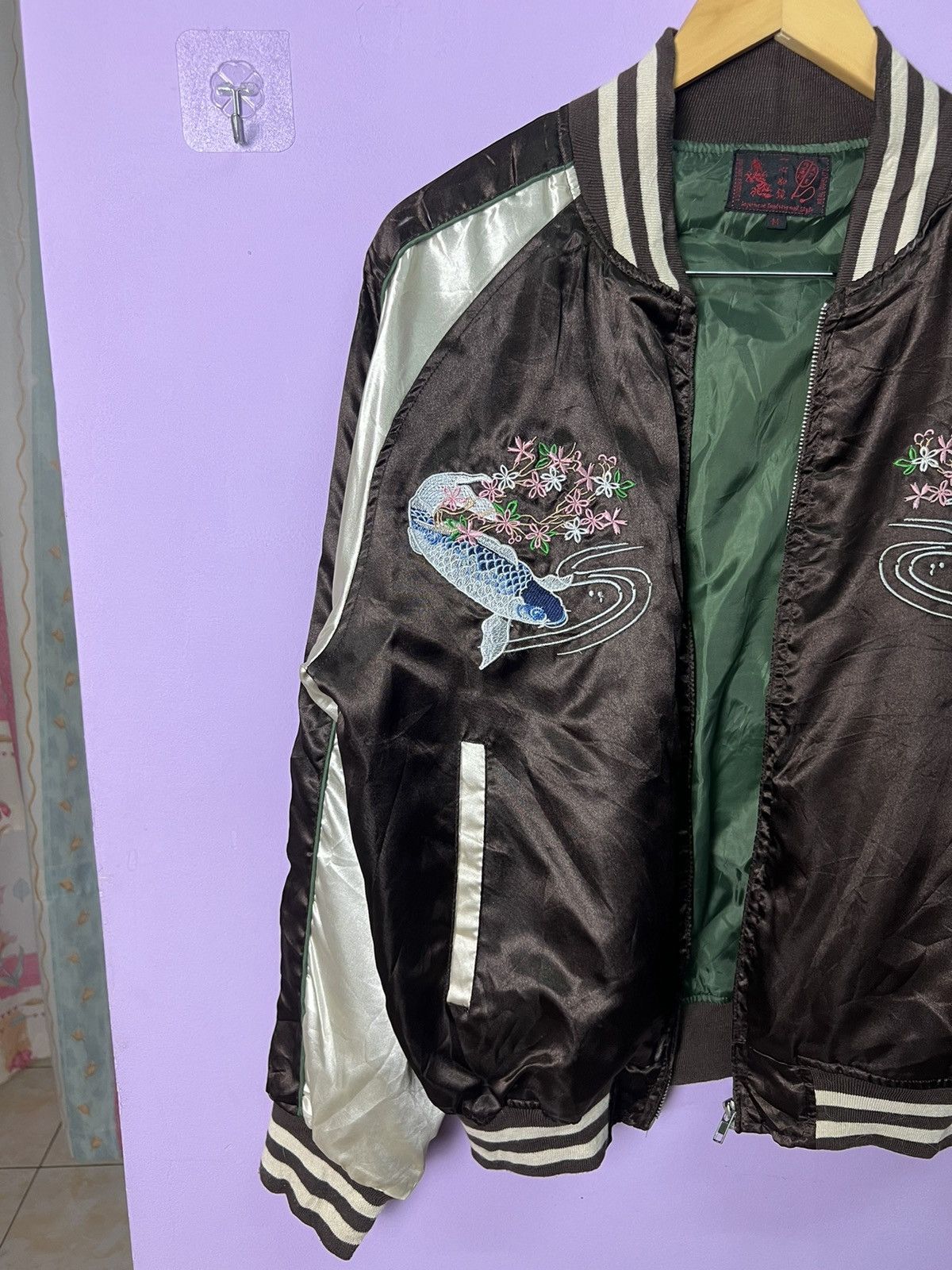 Japanese Brand 🔥Embroidery Koi Fish Sukajan Jackets Size US S / EU 44-46 / 1 - 14 Thumbnail