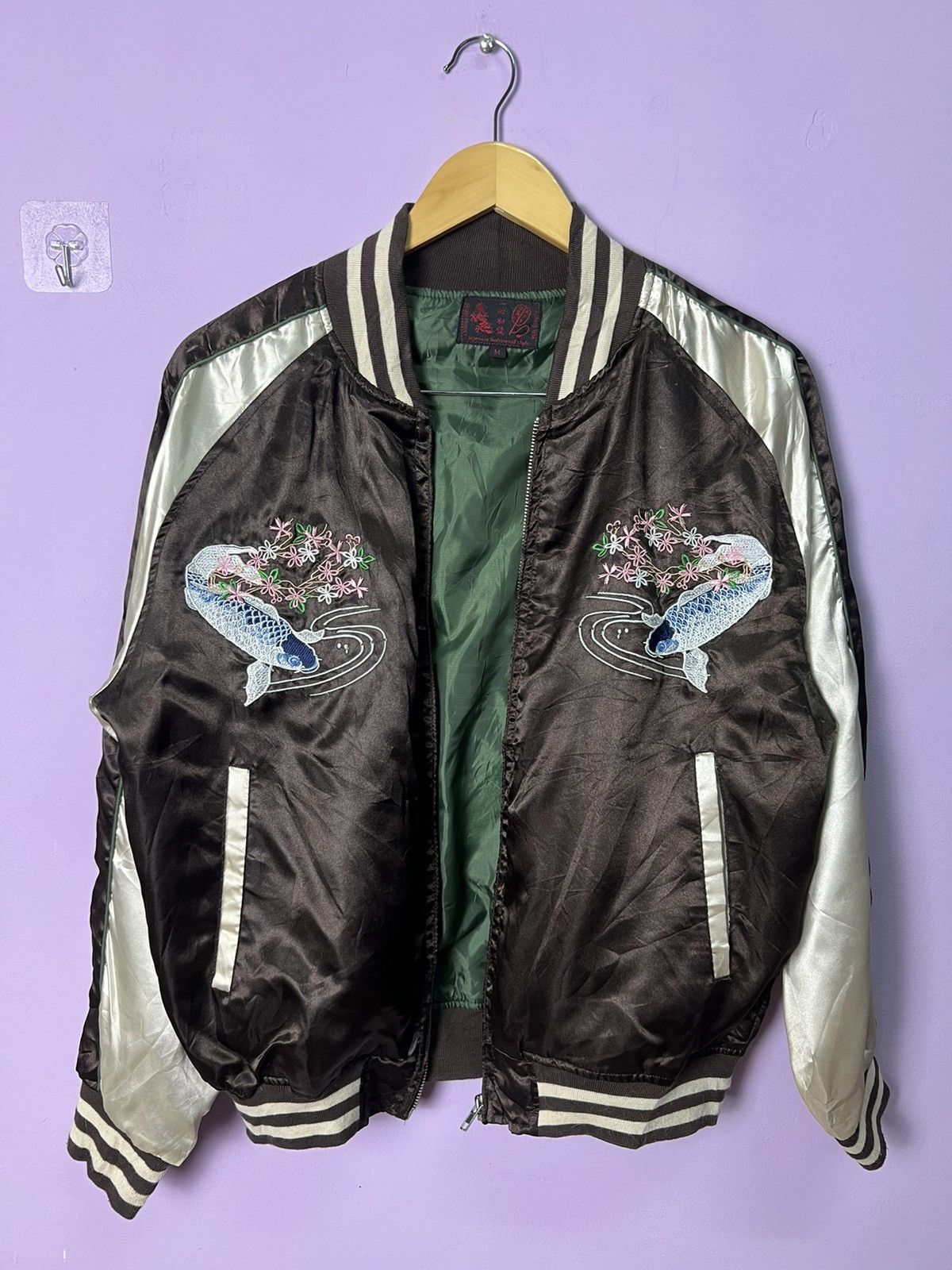 Japanese Brand 🔥Embroidery Koi Fish Sukajan Jackets Size US S / EU 44-46 / 1 - 11 Thumbnail