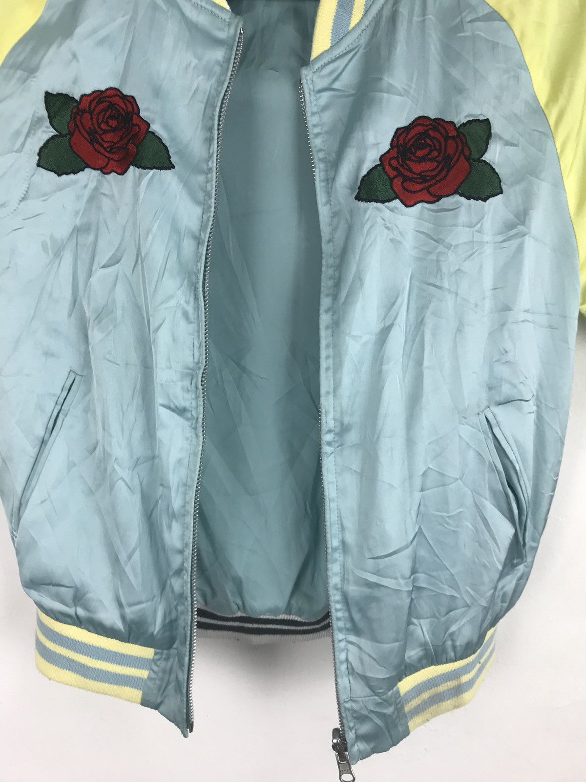 Japanese Brand Sukajan Survernir Embroidery Tiger Suka Jacket Satin Size S / US 4 / IT 40 - 14 Thumbnail