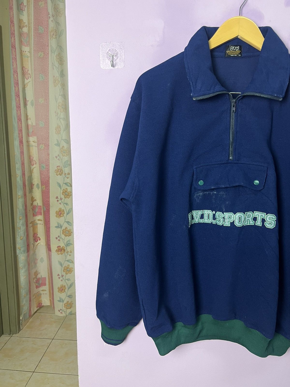Japanese Brand 🔥Vintage BVD Sports Anorak Fleece Jacket Size US L / EU 52-54 / 3 - 3 Thumbnail