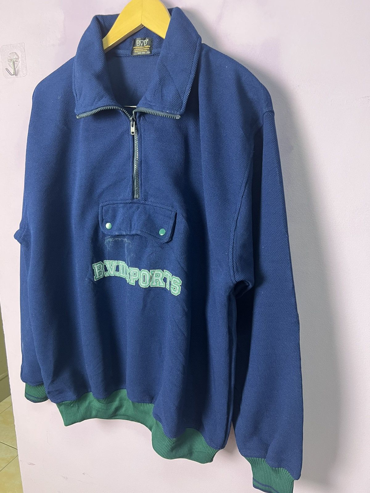 Japanese Brand 🔥Vintage BVD Sports Anorak Fleece Jacket Size US L / EU 52-54 / 3 - 1 Thumbnail