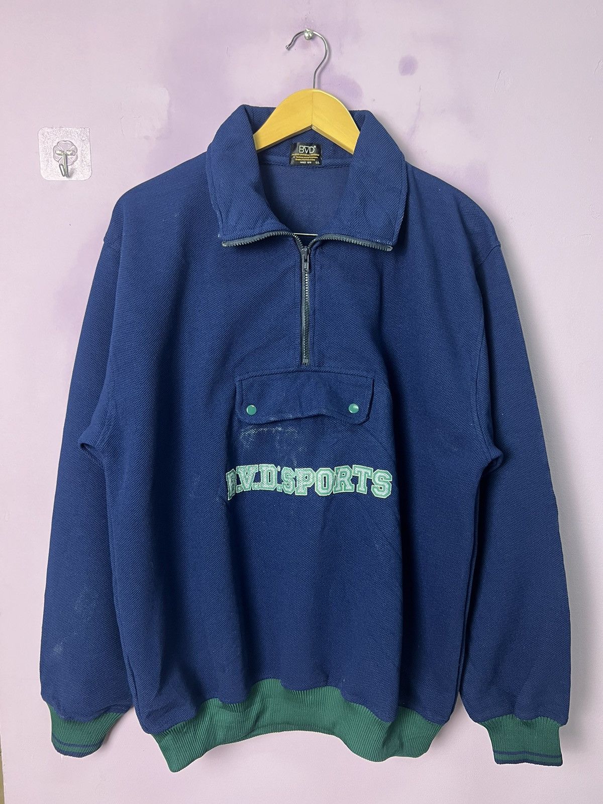 Japanese Brand 🔥Vintage BVD Sports Anorak Fleece Jacket Size US L / EU 52-54 / 3 - 8 Thumbnail