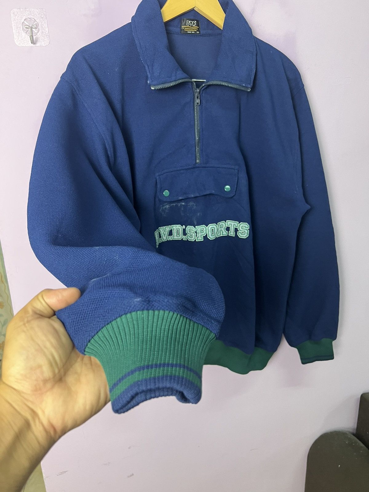 Japanese Brand 🔥Vintage BVD Sports Anorak Fleece Jacket Size US L / EU 52-54 / 3 - 4 Thumbnail