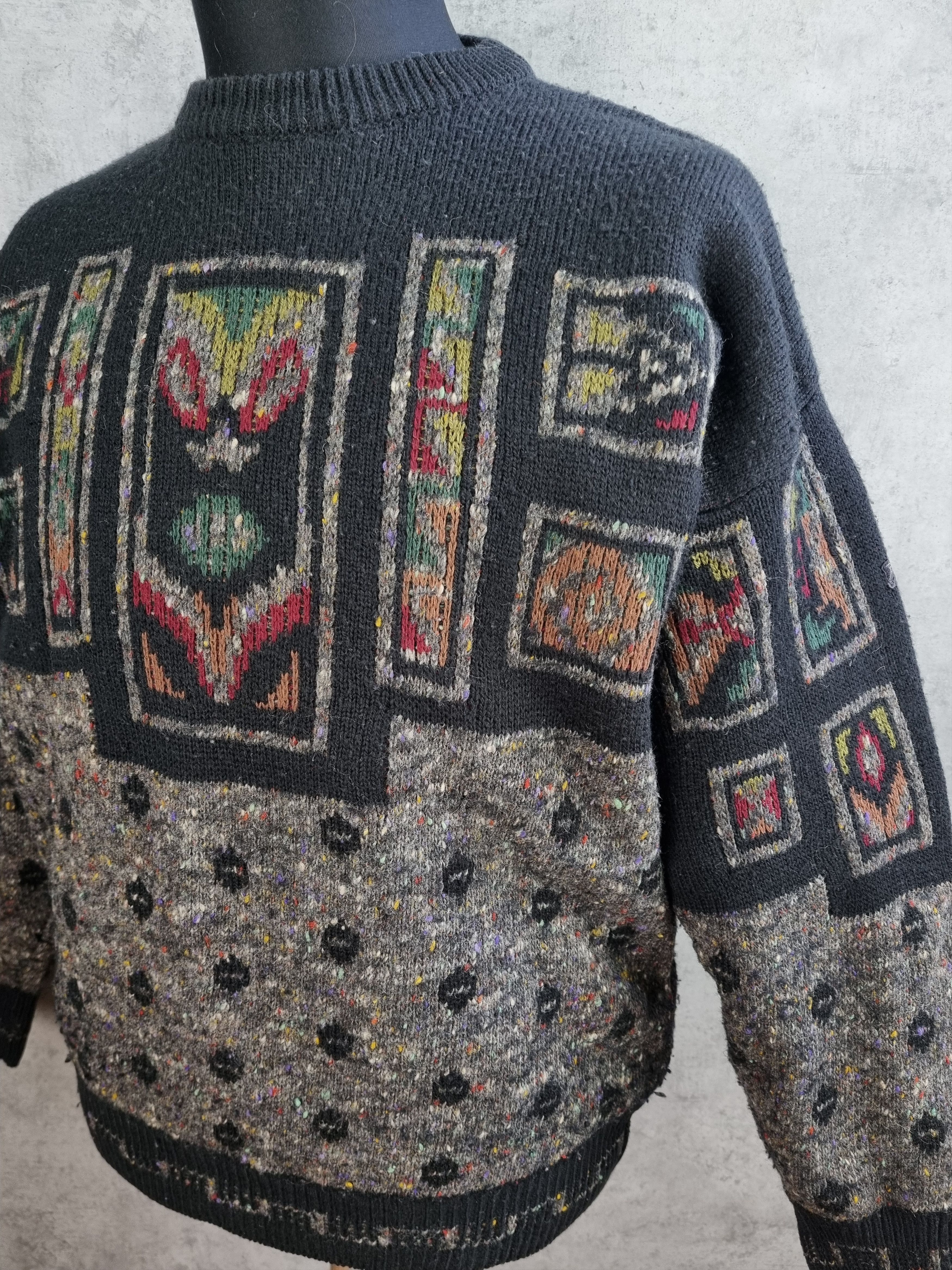 Hugo Boss 90s Rare HUGO BOSS Creation Wool Knitted Sweater Size US L / EU 52-54 / 3 - 8 Thumbnail