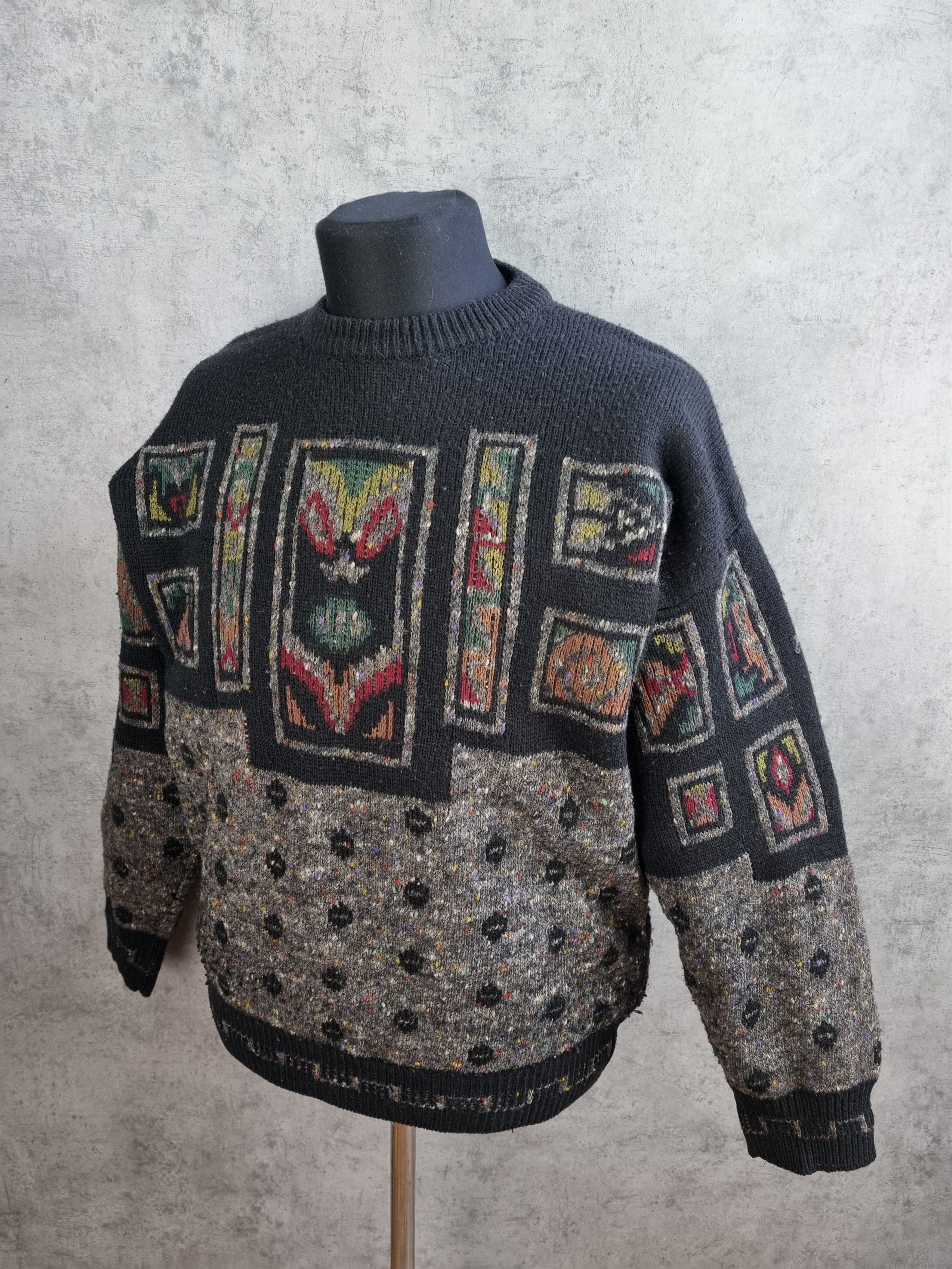 Hugo Boss 90s Rare HUGO BOSS Creation Wool Knitted Sweater Size US L / EU 52-54 / 3 - 9 Thumbnail